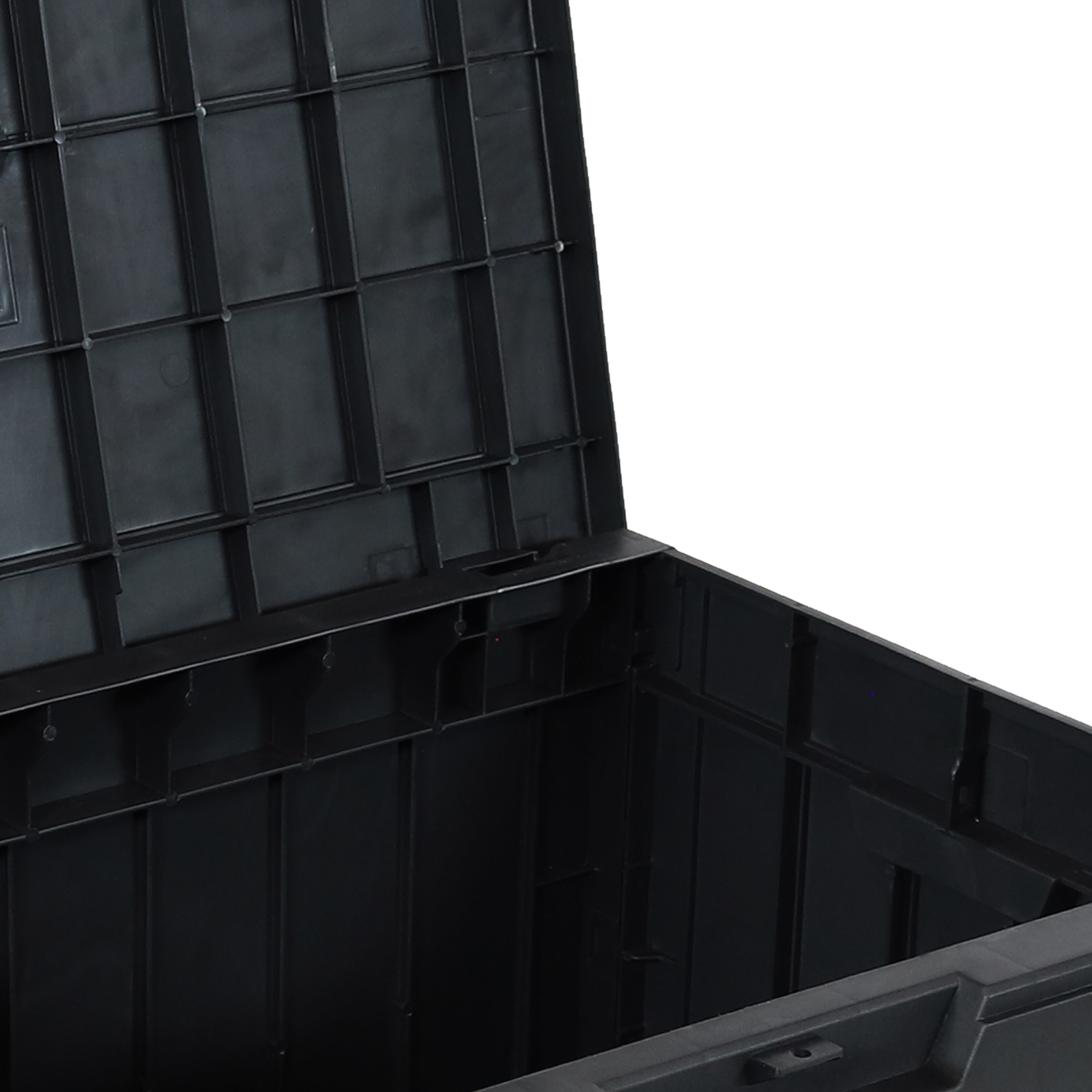 Sunnydaze 32 gal Faux Wood Plastic Outdoor Storage Box - Phantom Gray