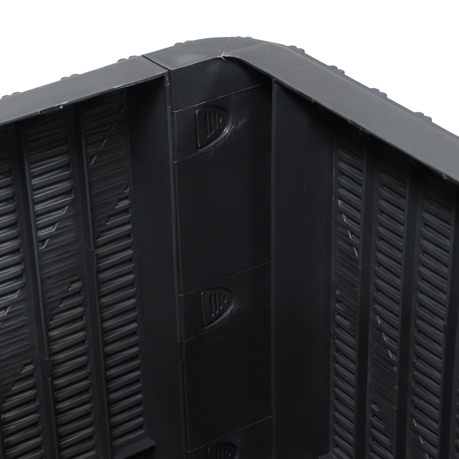 Sunnydaze 11.5 gal Faux Rattan Outdoor Storage Box - Phantom Gray