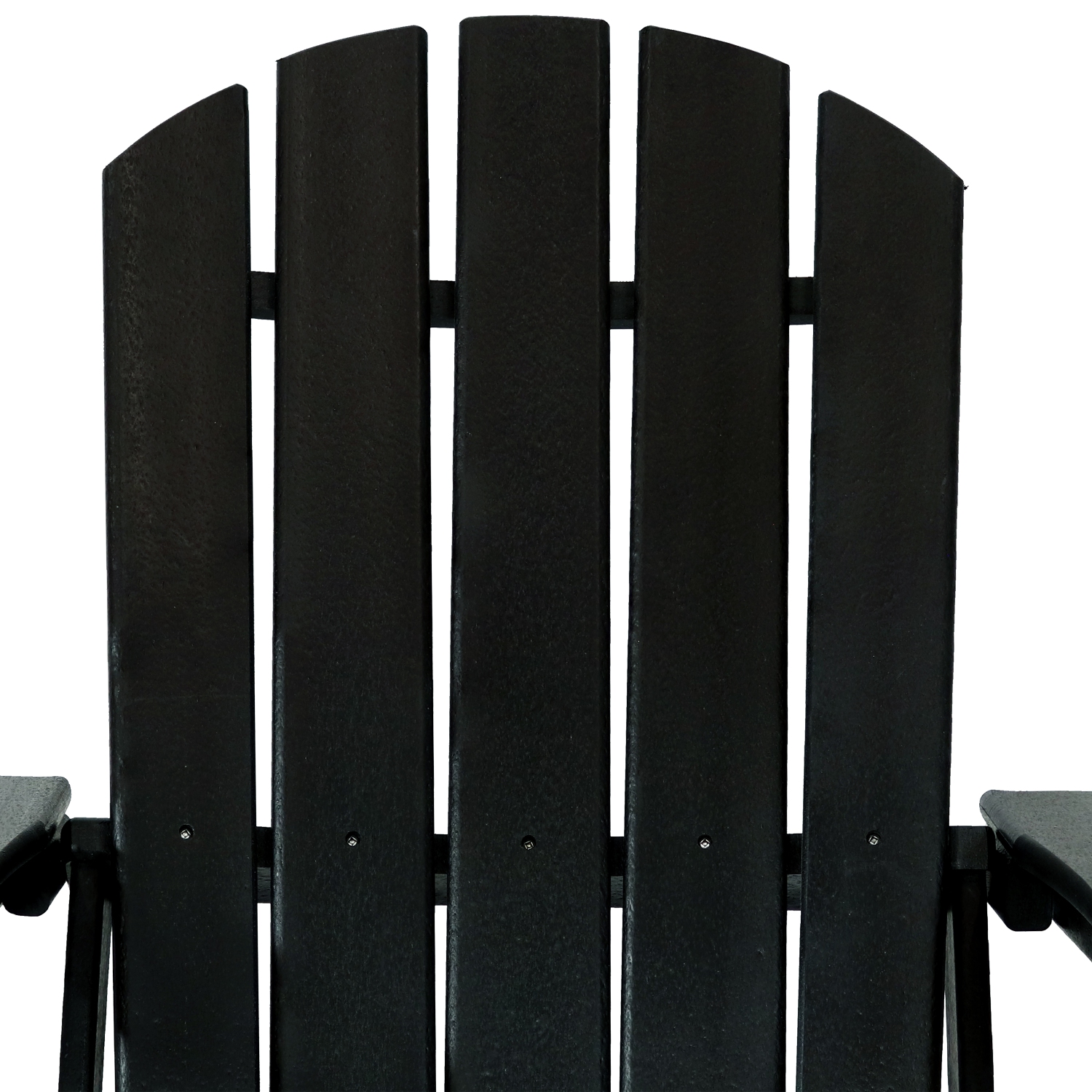 Sunnydaze Lake Style Adirondack Chair with Cup Holder - Black