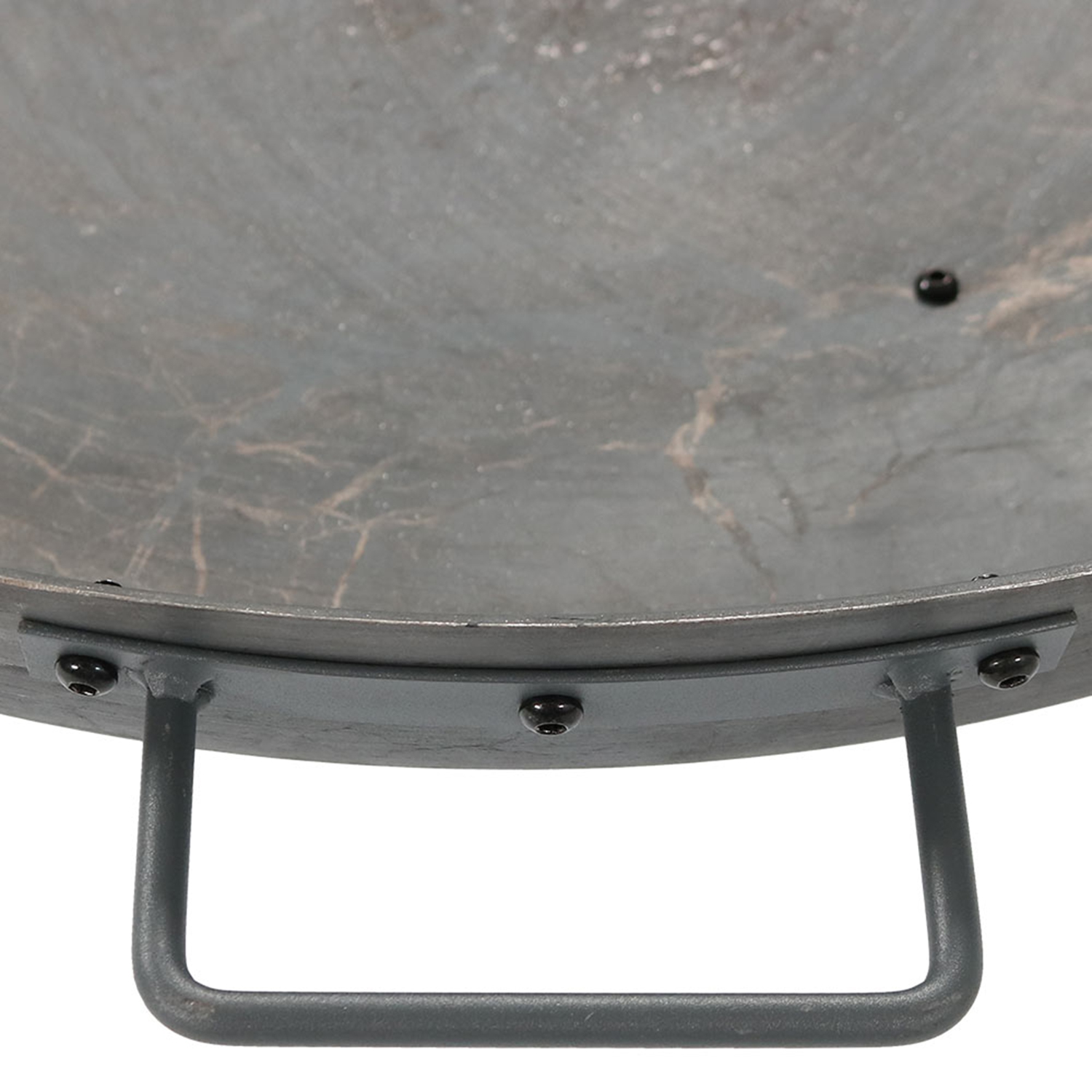 Sunnydaze 30 in Cast Iron Wood-Burning Fire Pit with Handles - Steel