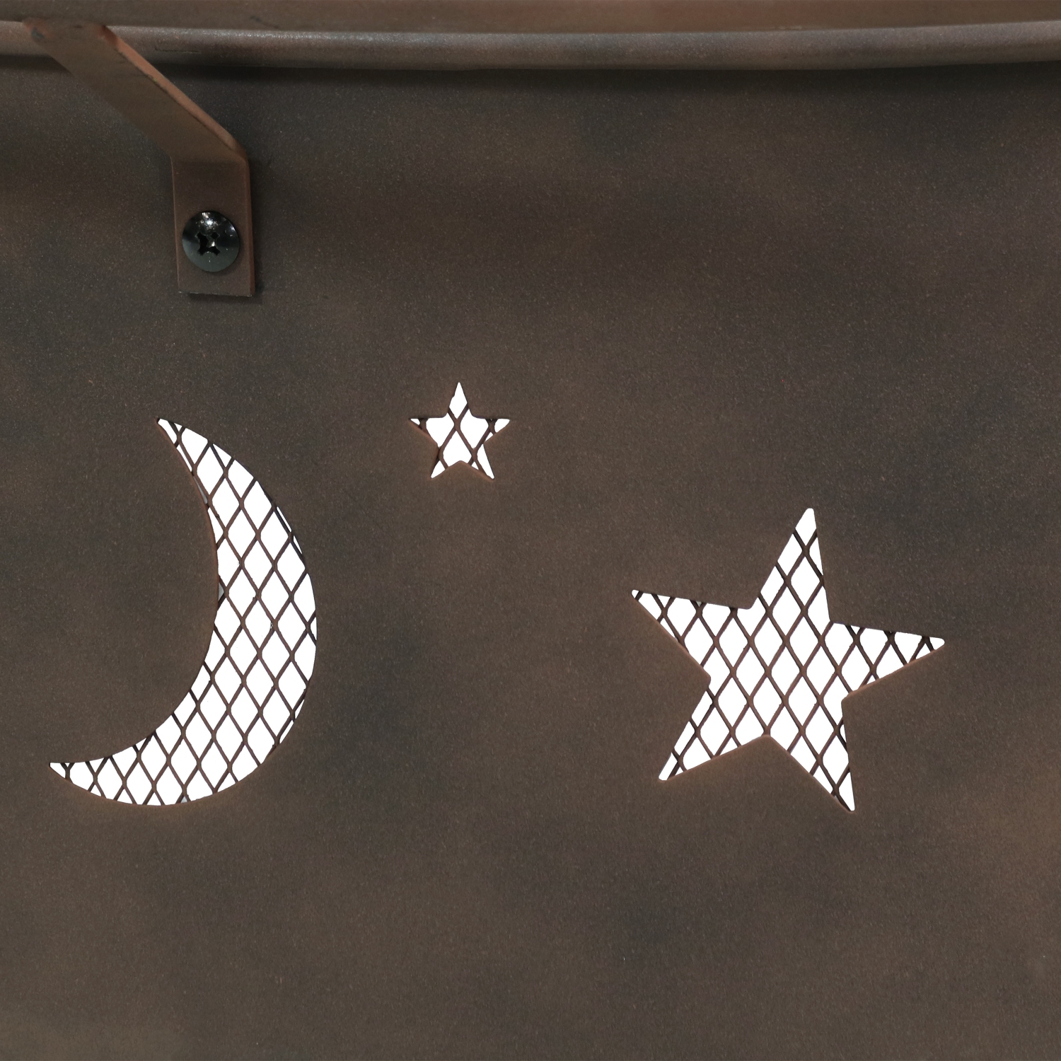 Sunnydaze 30 in Cosmic Steel Fire Pit with Spark Screen, Poker, and Grate