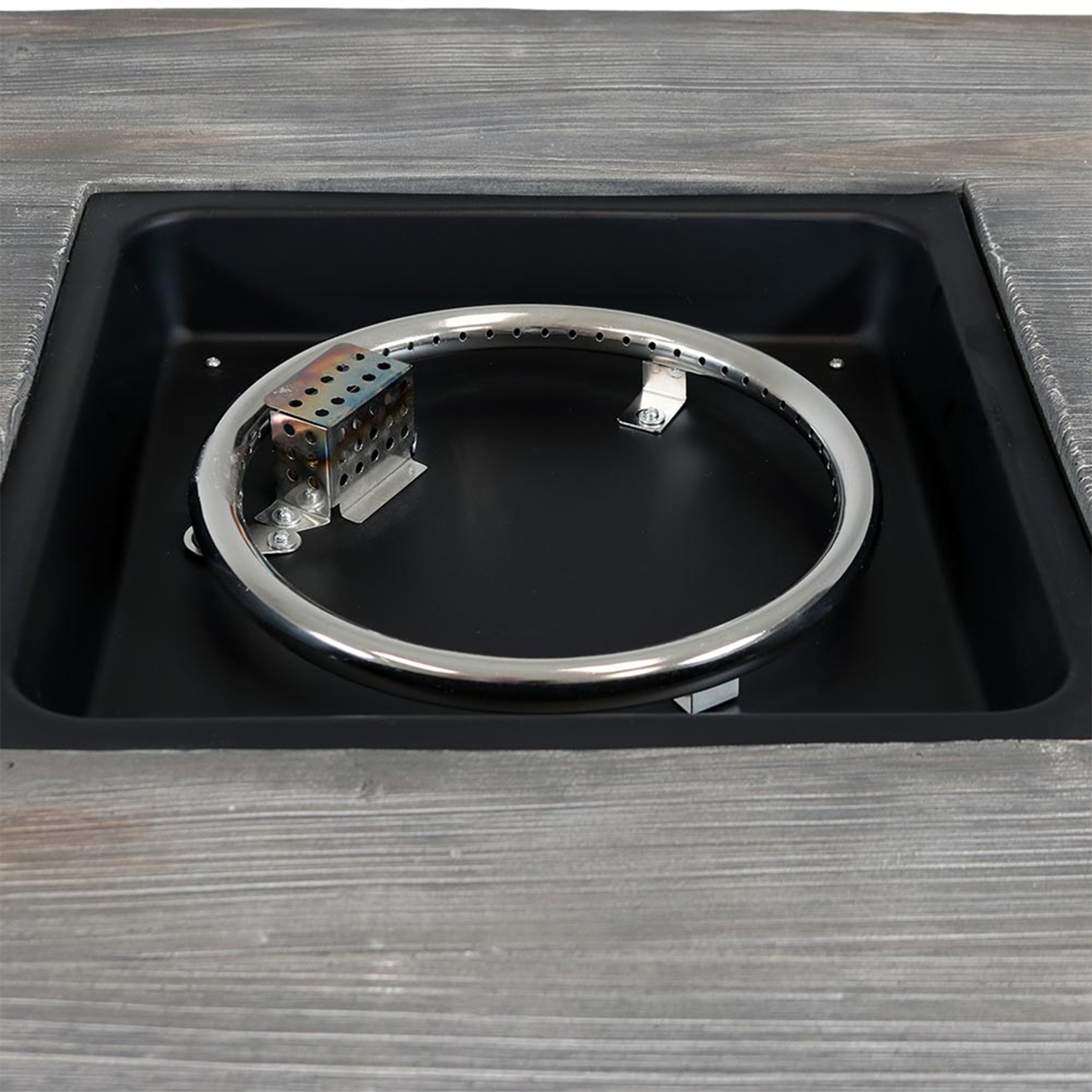 Table carrée à foyer au gaz propane de 30 po MGO de Sunnydaze avec pierres de lave