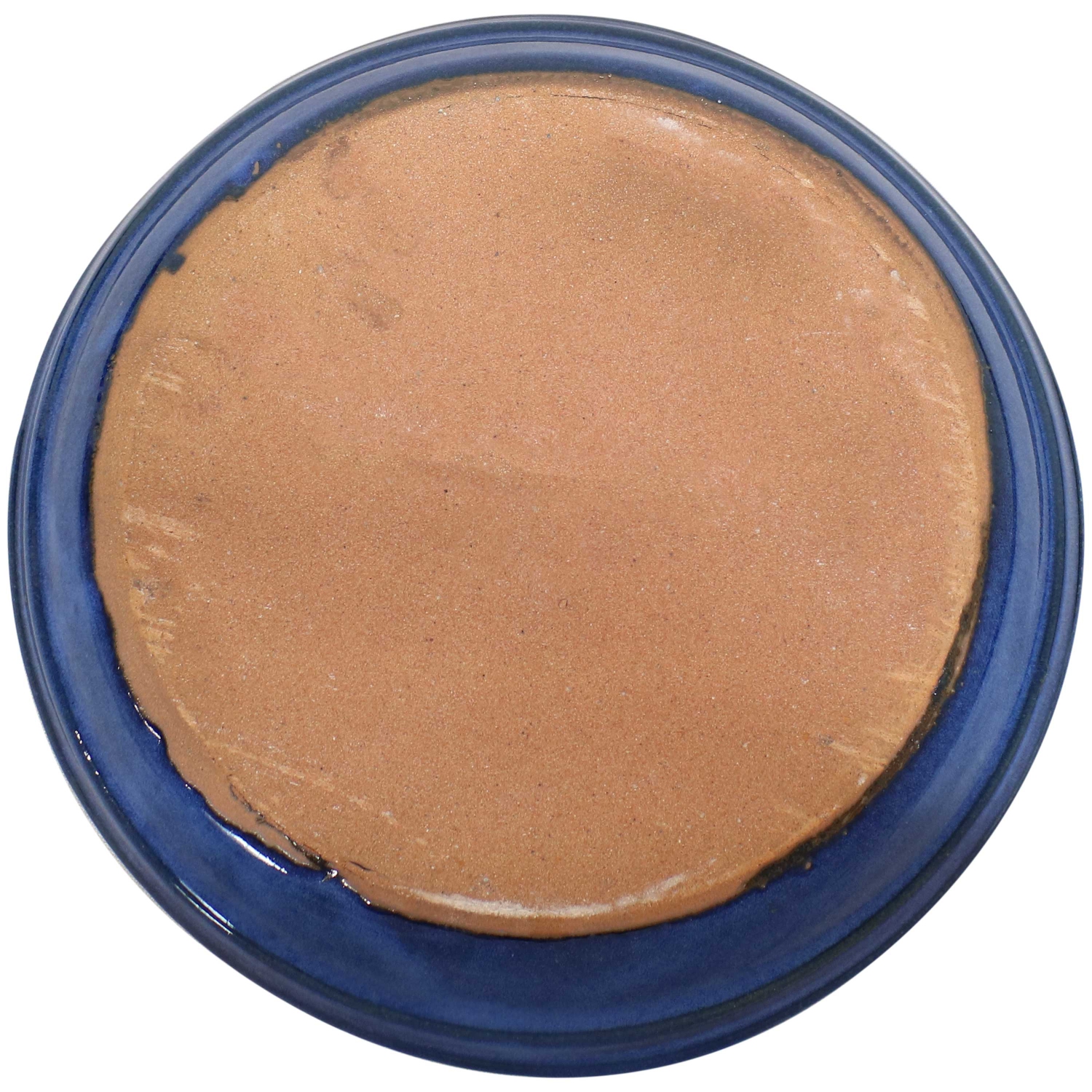 Sunnydaze 9 in Glazed Ceramic Flower Pot/Plant Saucer - Blue - Set of 4