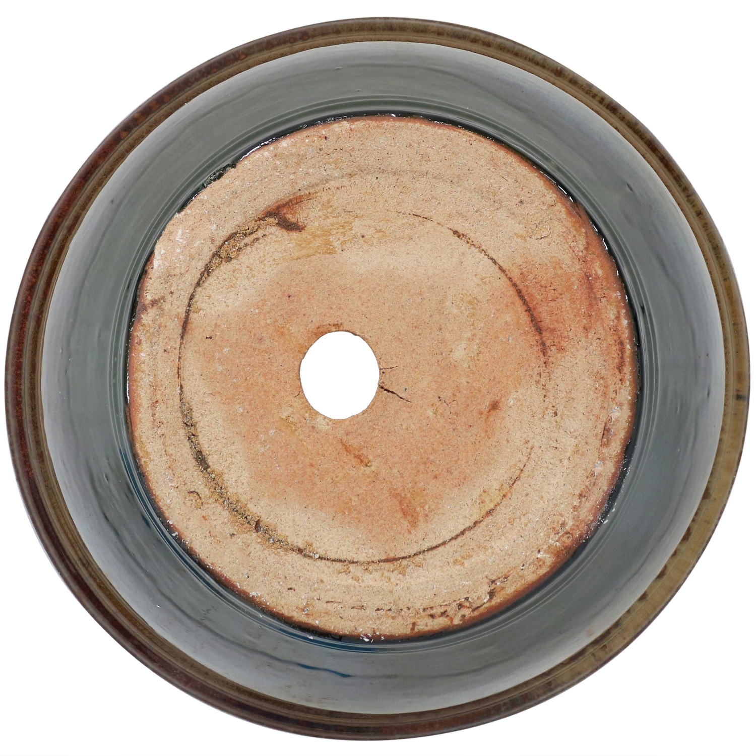 Sunnydaze 11 in Studio Glaze Ceramic Planter - Forest Lake Green - Set of 2