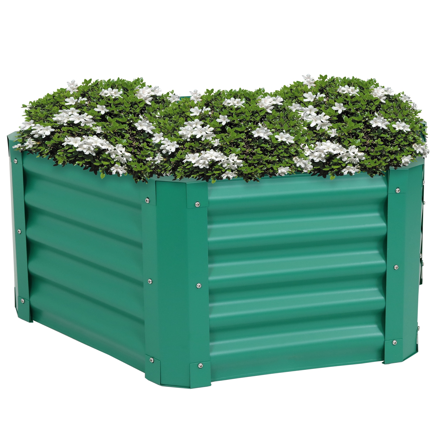 Sunnydaze – Lit de jardin surélevé de 41 po à six pans creux de 16 po de profondeur, vert