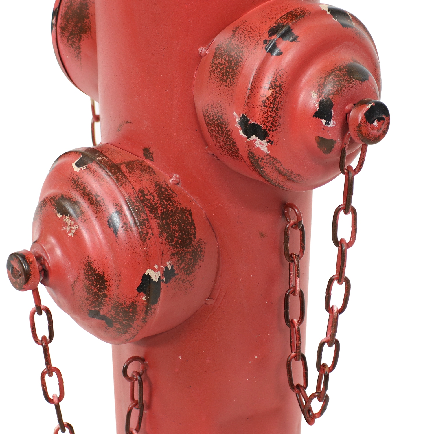Sunnydaze Fire Hydrant Metal Outdoor Statue - 21.5 in