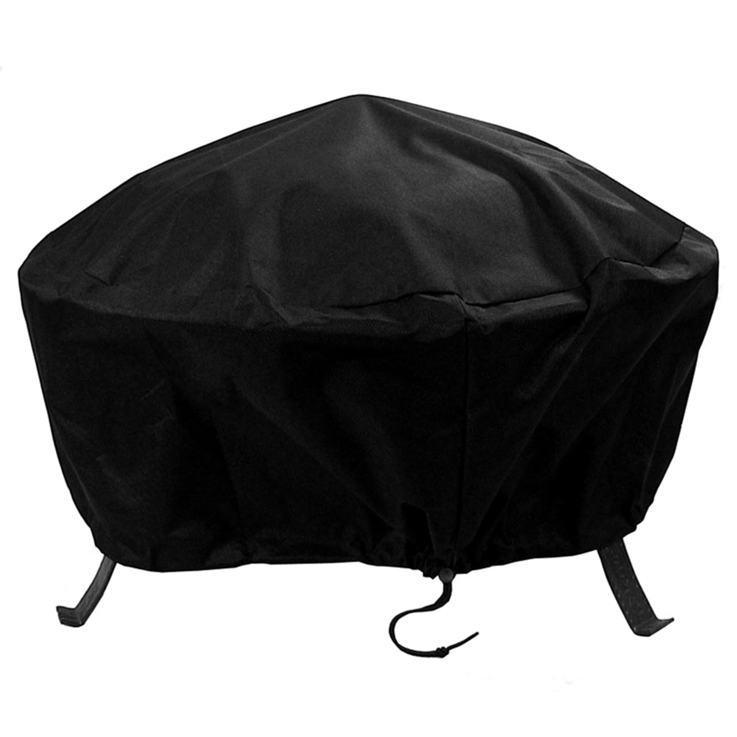Sunnydaze 60 in Heavy-Duty PVC Round Outdoor Fire Pit Cover - Black