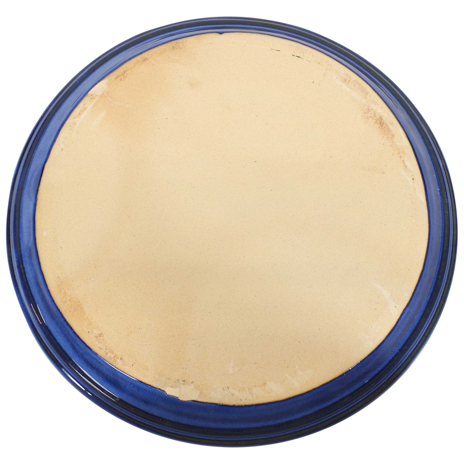 Soucoupe jardinière en céramique Sunnydaze - Bleu impérial - 12 po - Ensemble de 4