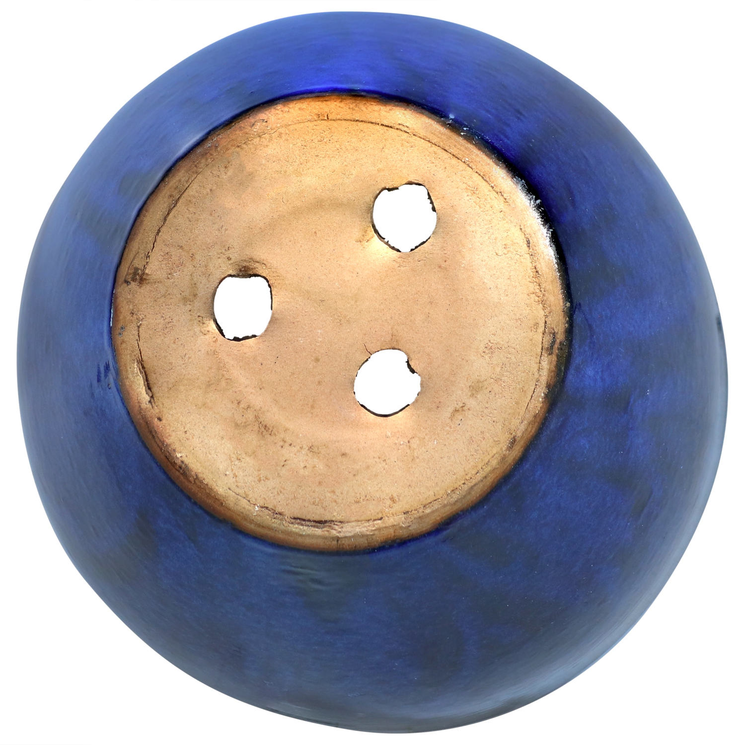 Sunnydaze 13 in Resort High-Fired Glazed Ceramic Planter - Imperial Blue