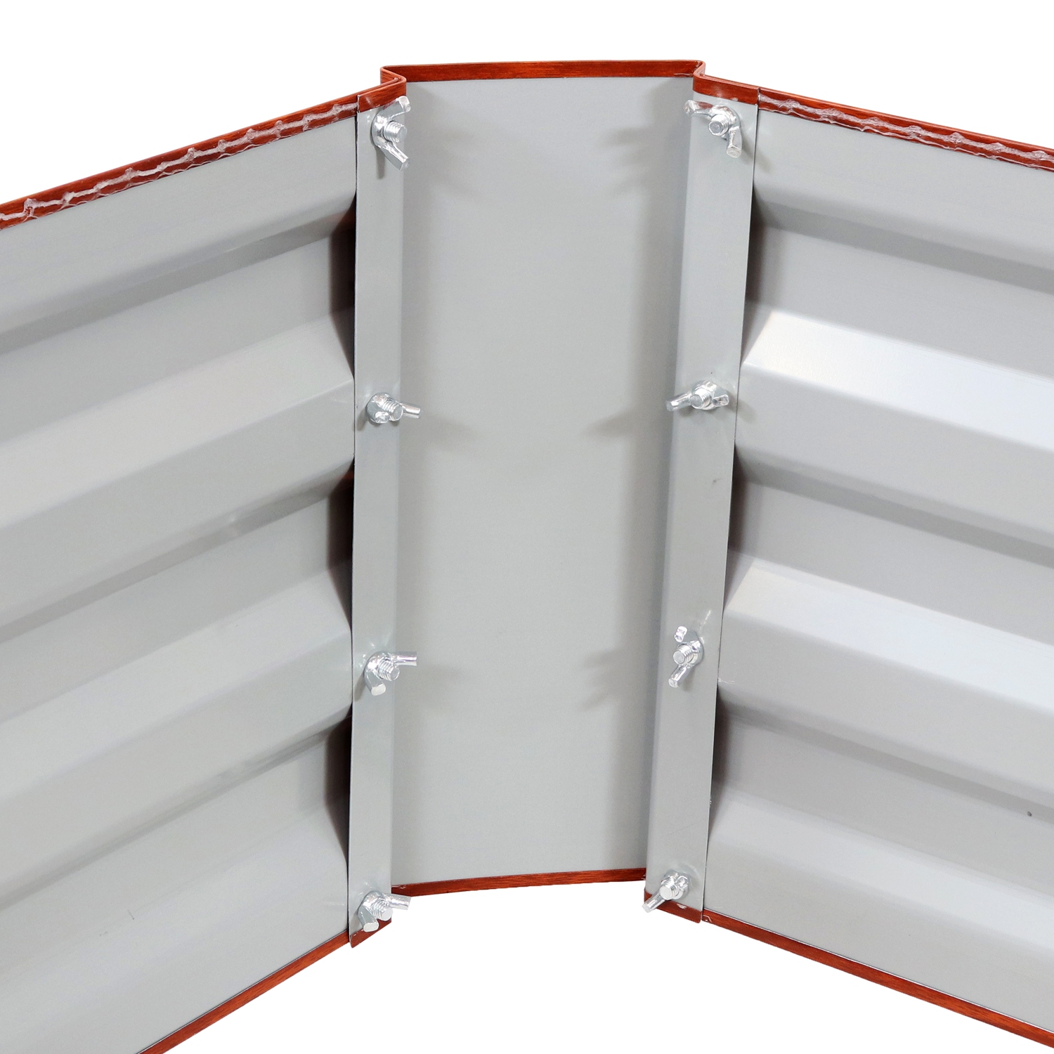 Sunnydaze 48 in Galvanized Steel Rectangle Raised Bed - Woodgrain - 2pk