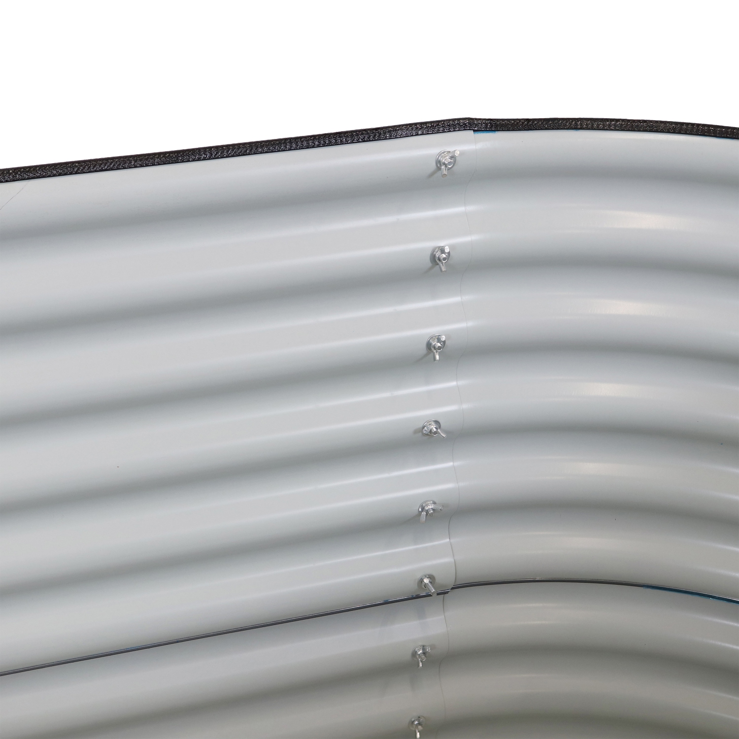 Sunnydaze Galvalume Steel Rectangle Raised Garden Bed - Dark Gray - 62.5 in