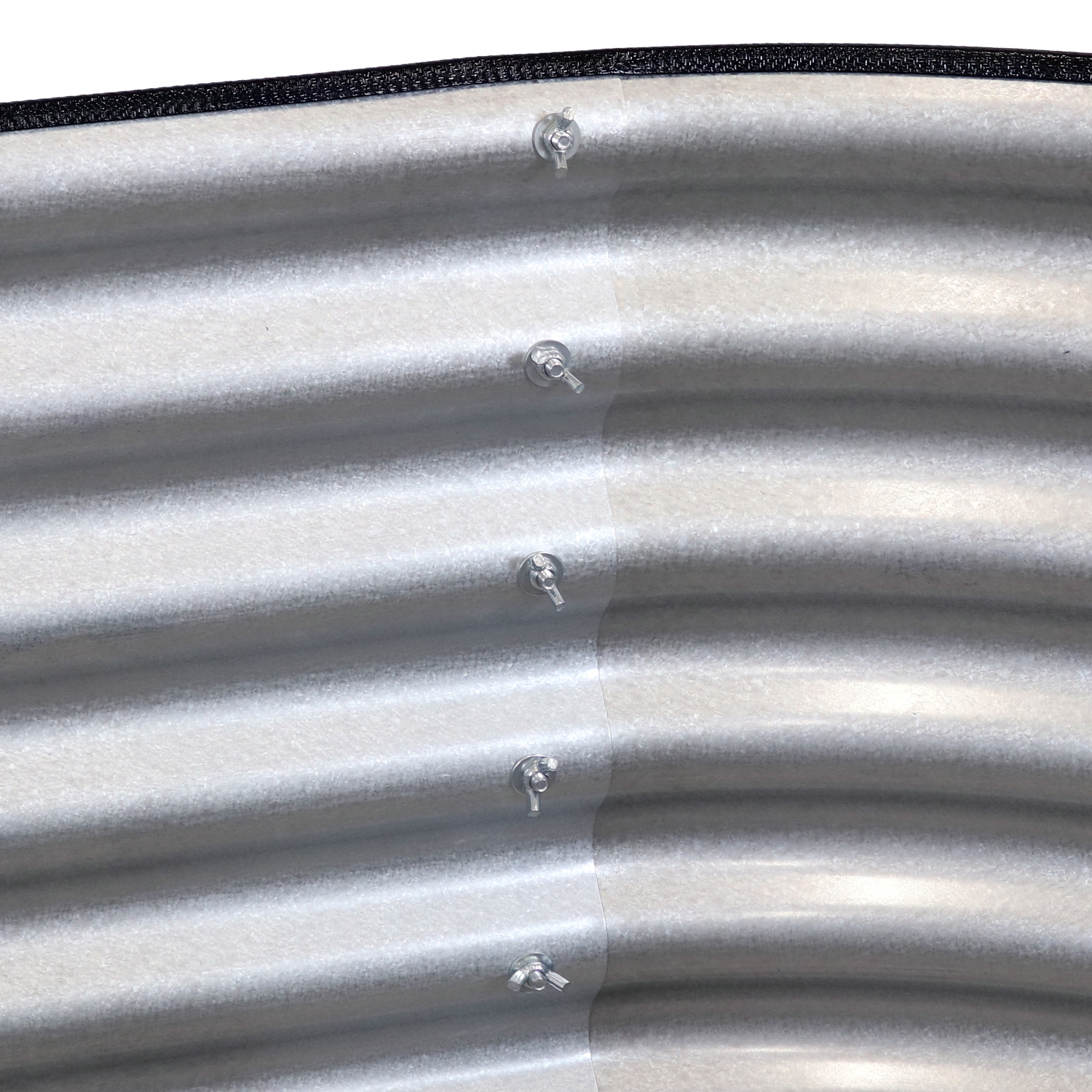 Sunnydaze Galvalume Steel Oval Raised Garden Bed - Silver - 79 in x 32 in