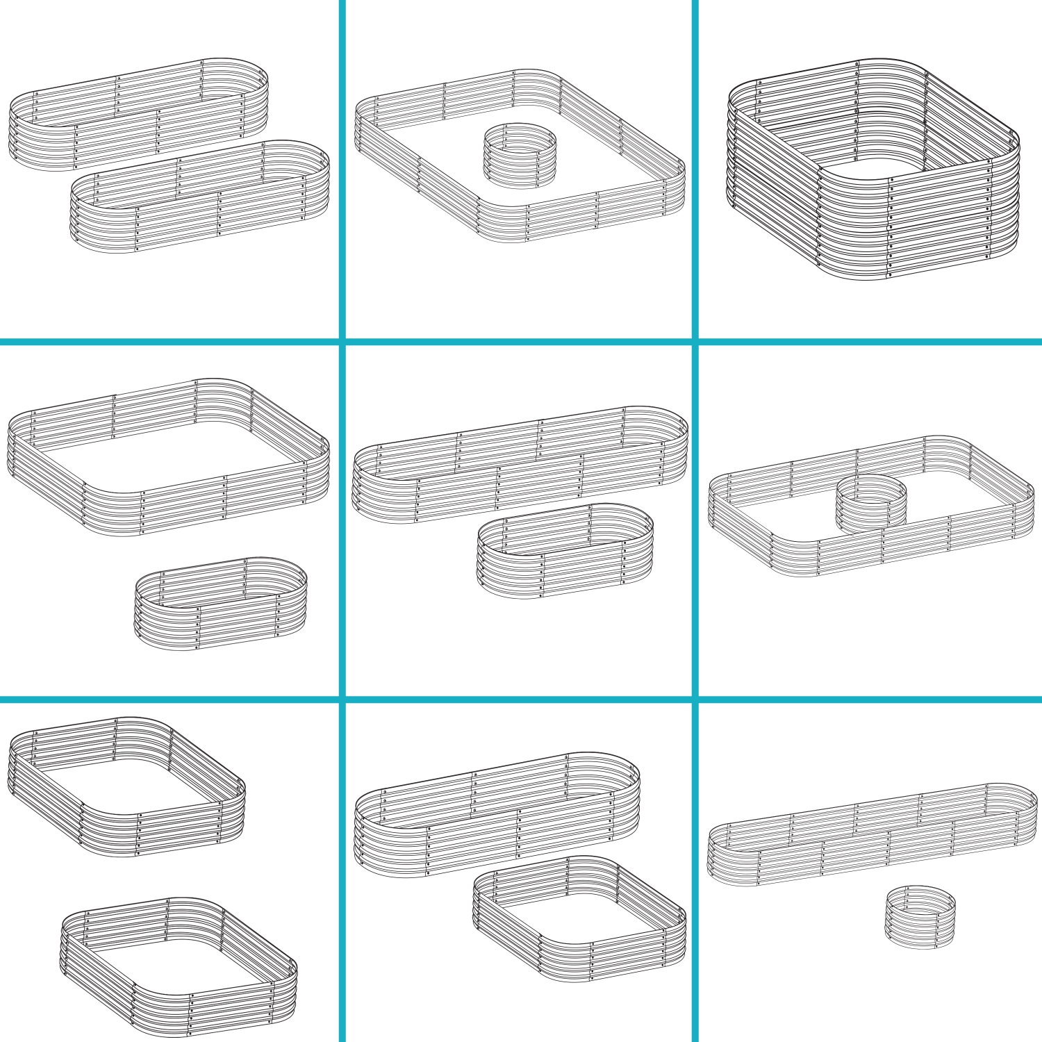 Sunnydaze Galvalume Steel Oval Raised Garden Bed - Silver - 79 in x 32 in