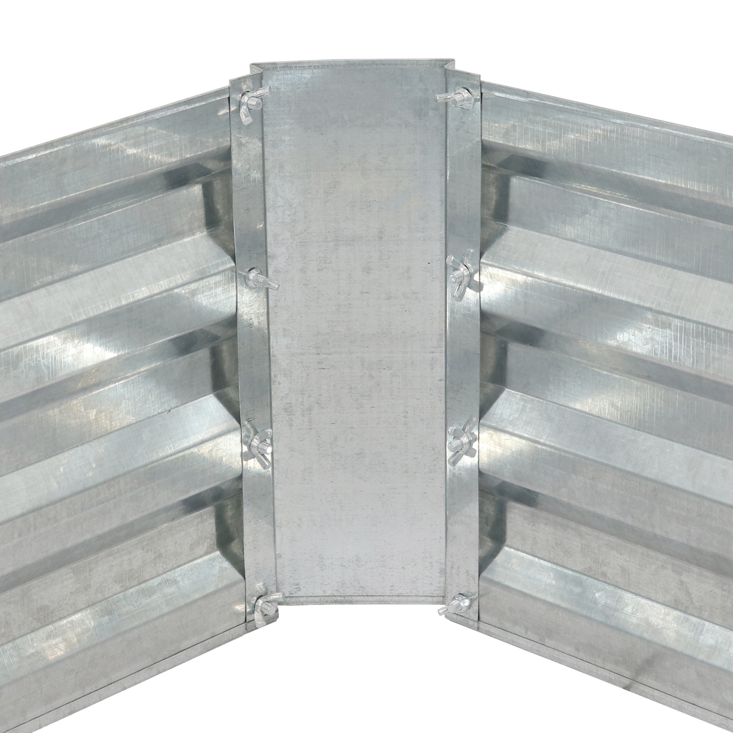 Lit de jardin surélevé en acier galvanisé en L - Argent