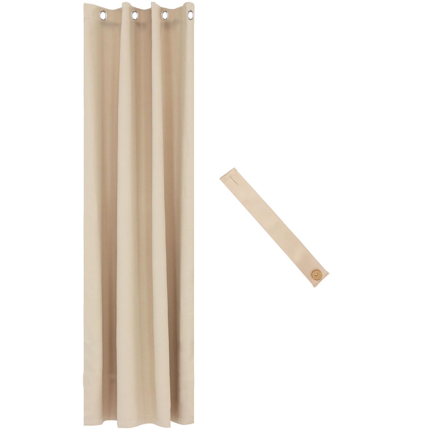 Sunnydaze Room Darkening Curtain Panel - Beige - 52 in x 108 in