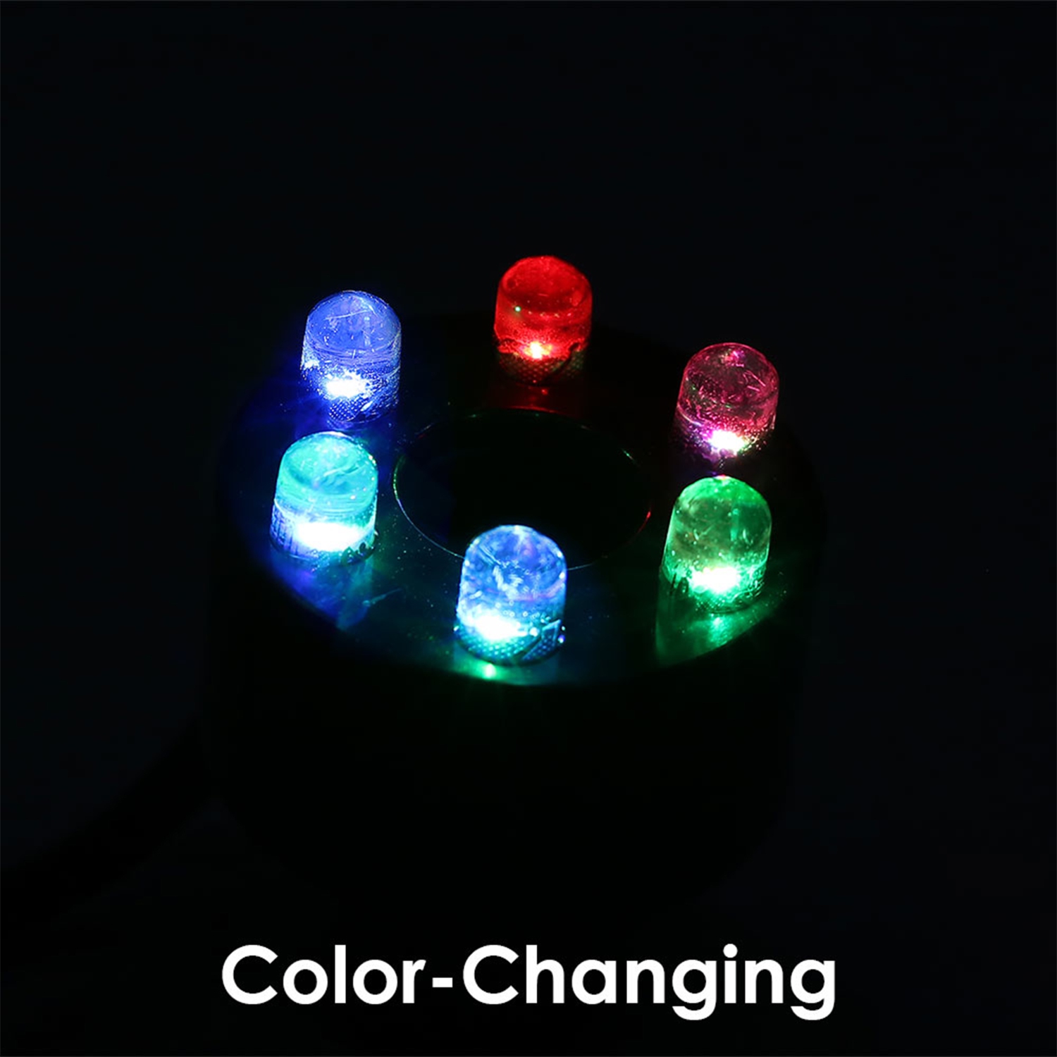 Sunnydaze 40 GPH 12V Electric Fountain Pump with 6 Multicolor Lights