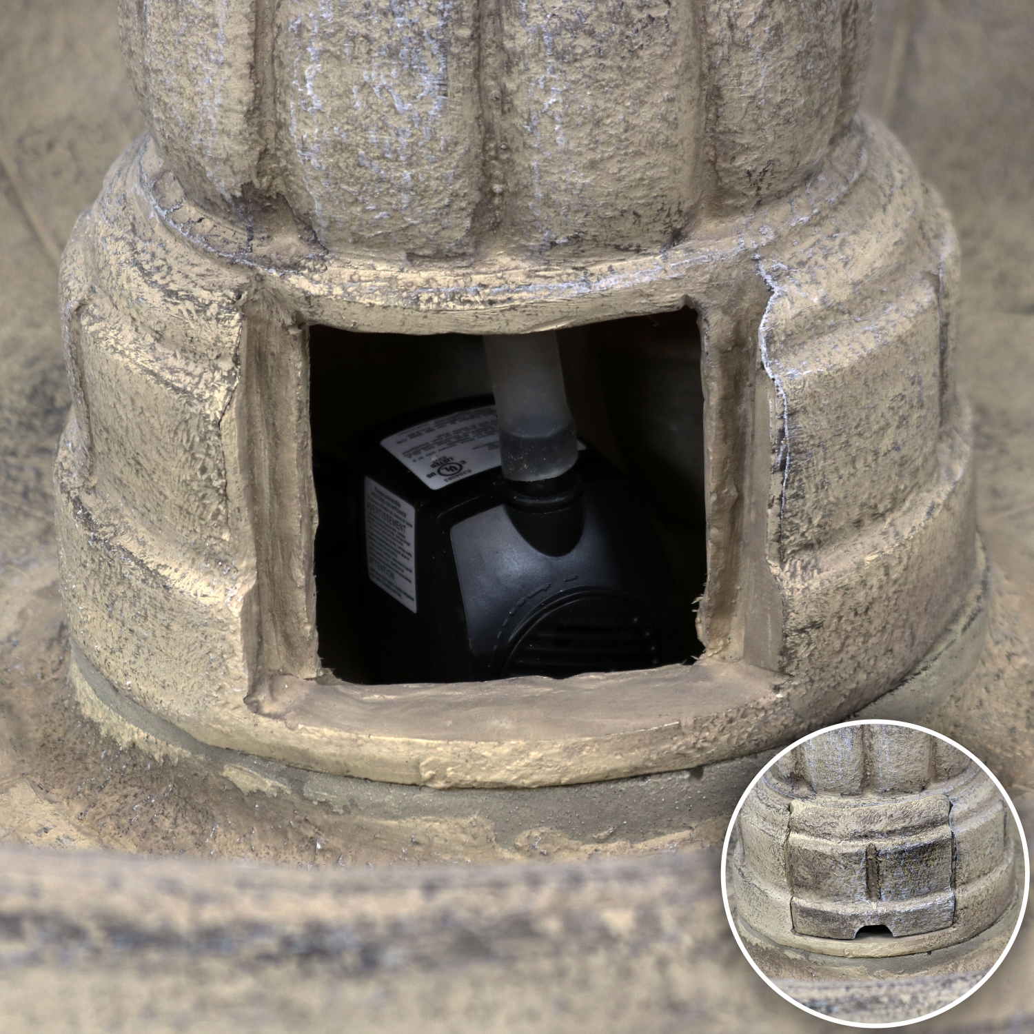 Sunnydaze Fiberglass Outdoor 3-Tier Water Fountain