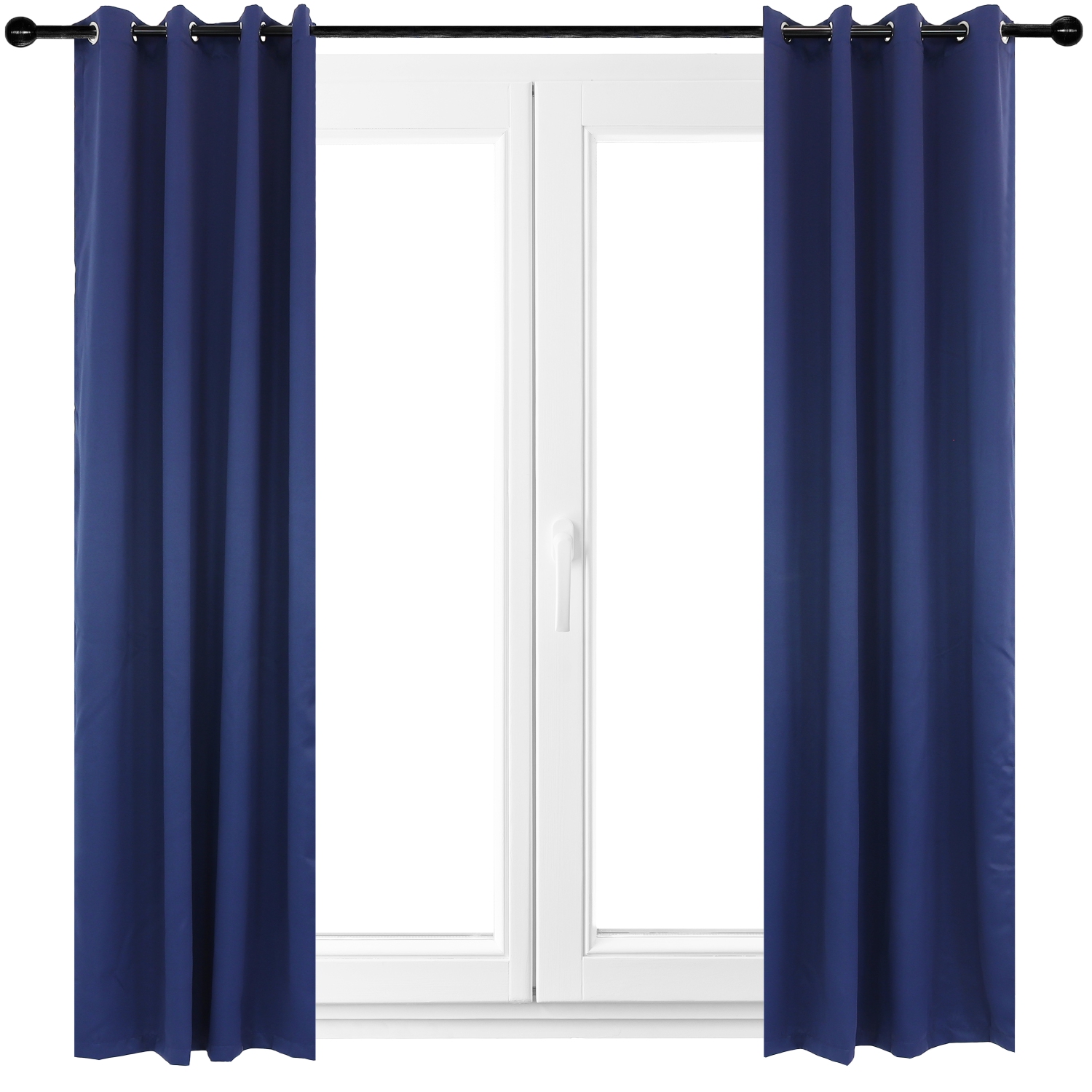 Sunnydaze Outdoor Blackout Curtain Panel - Blue - 52 in x 120 in - Set of 2