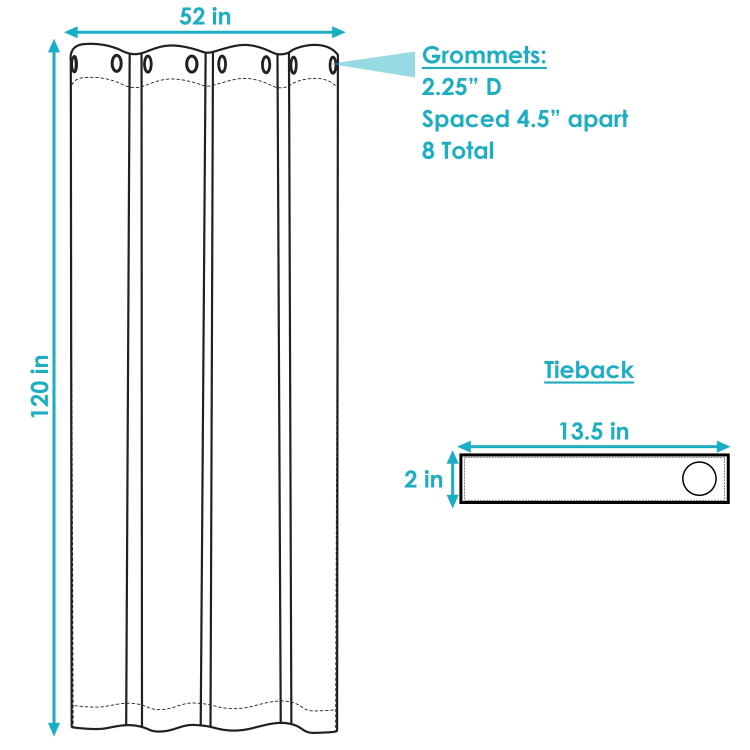 Sunnydaze Outdoor Blackout Curtain Panel - Gray - 52 in x 120 in