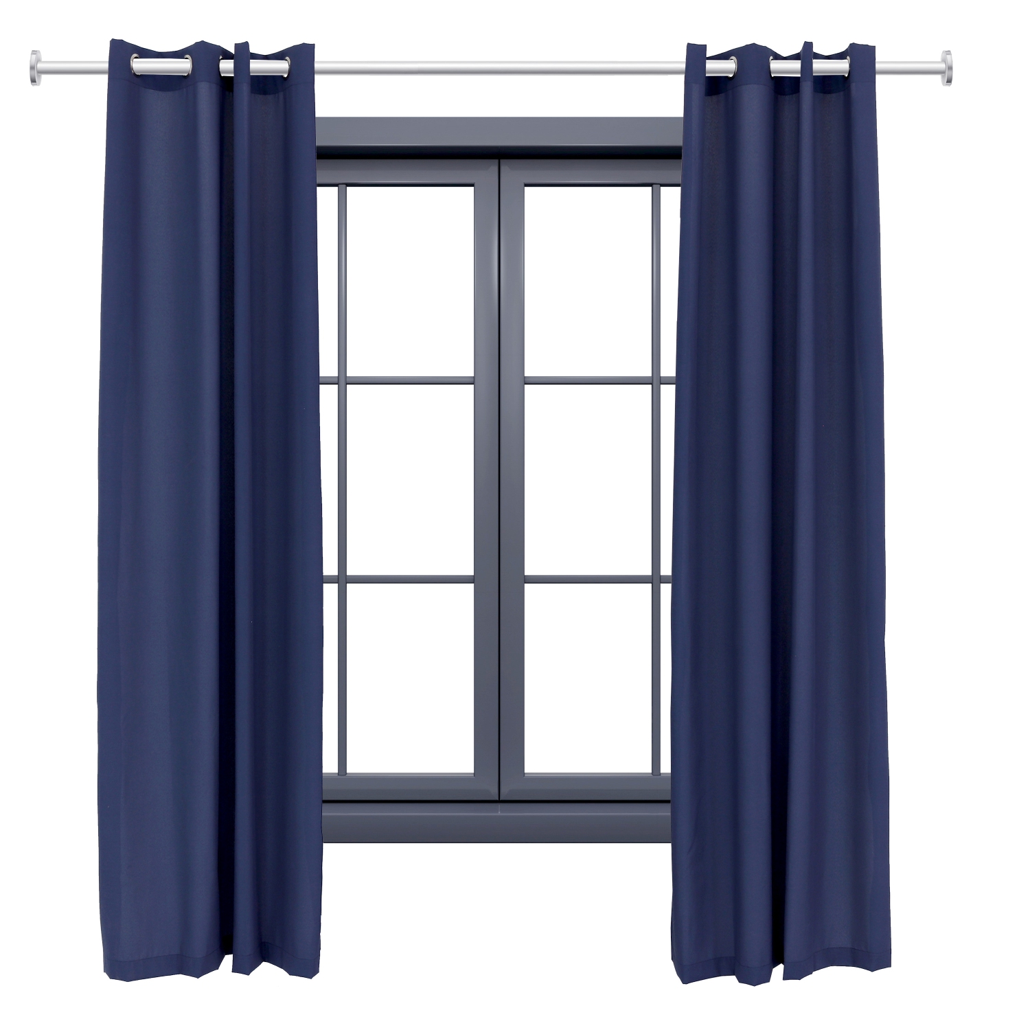 Sunnydaze Modern Outdoor Curtain Panel - Blue - 52 in x 96 in - Set of 2