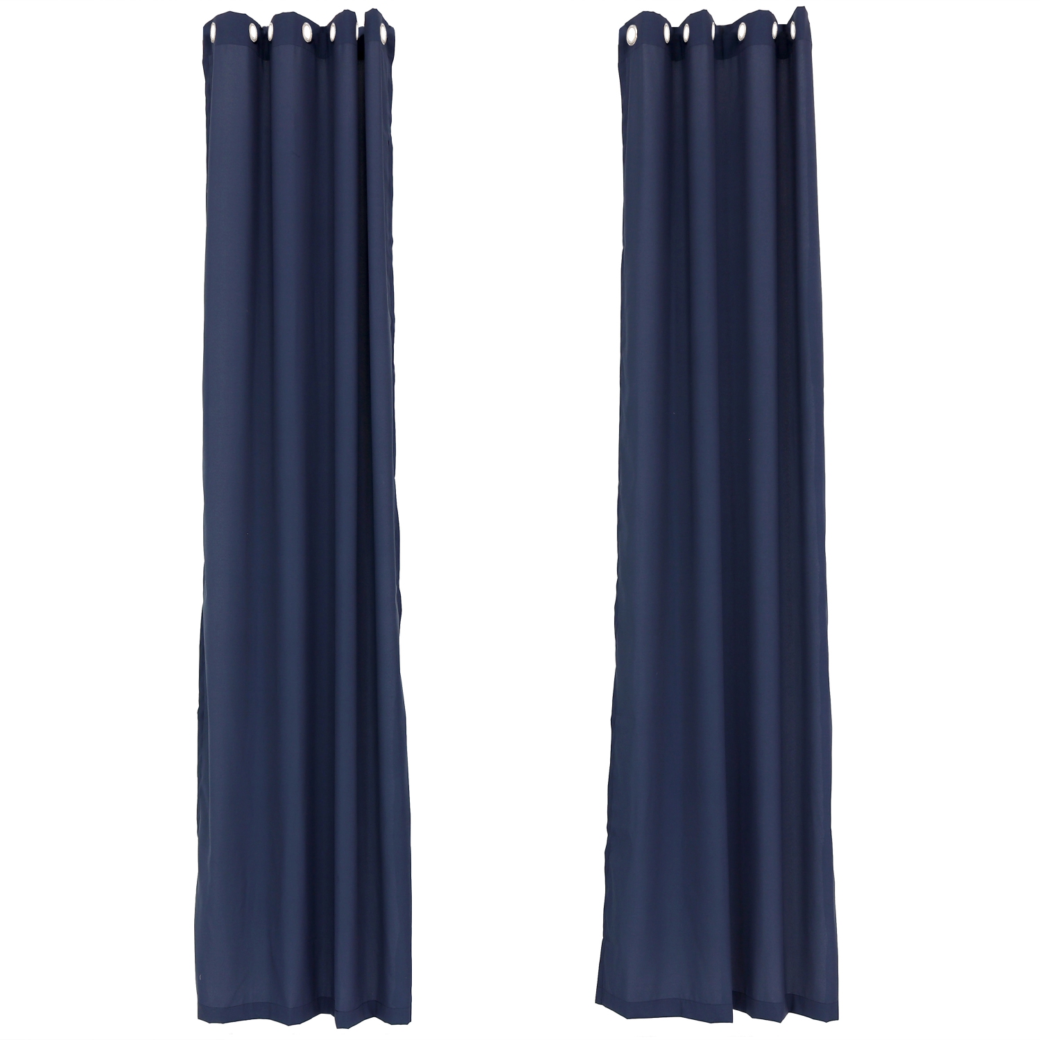 Sunnydaze Indoor/Outdoor Curtain Panel - Blue - 52 in x 120 in - Set of 2