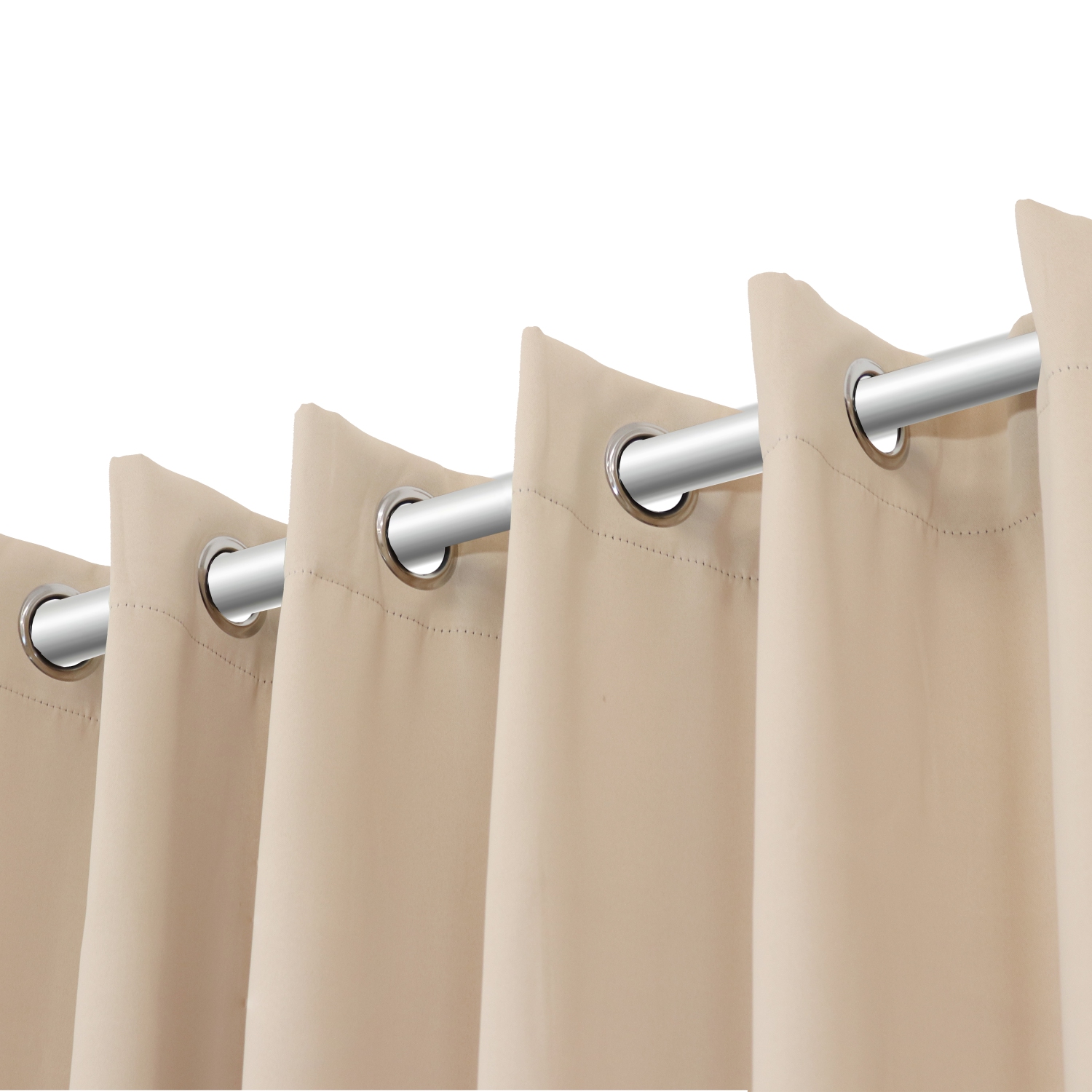 Sunnydaze Indoor/Outdoor Curtain Panel - Beige - 52 in x 120 in