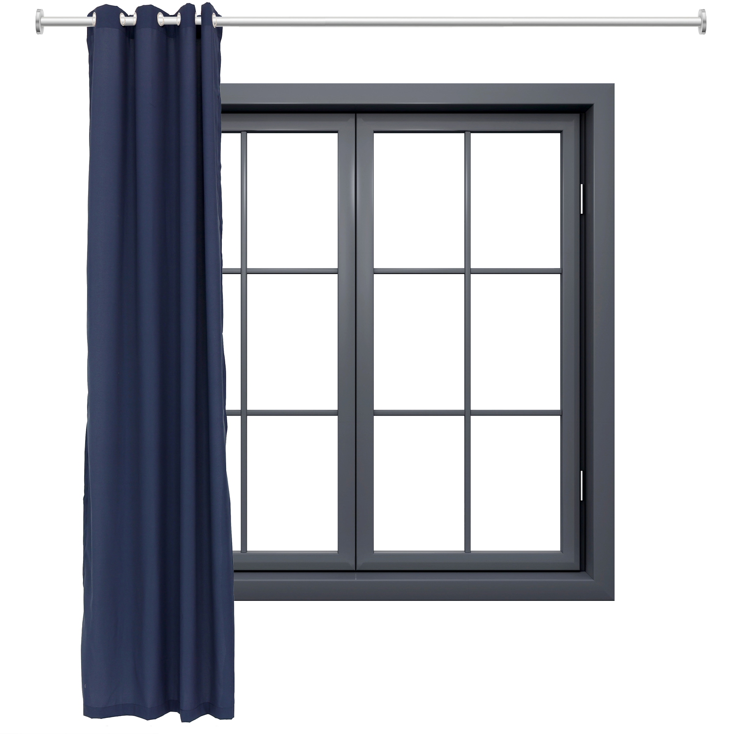 Sunnydaze Indoor/Outdoor Curtain Panel - Blue - 52 in x 120 in