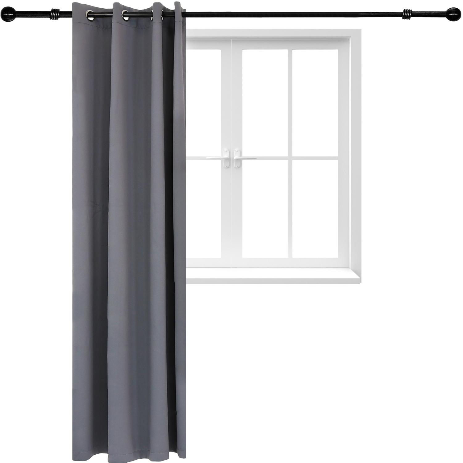 Sunnydaze Outdoor Blackout Curtain Panel - Gray - 52 in x 96 in