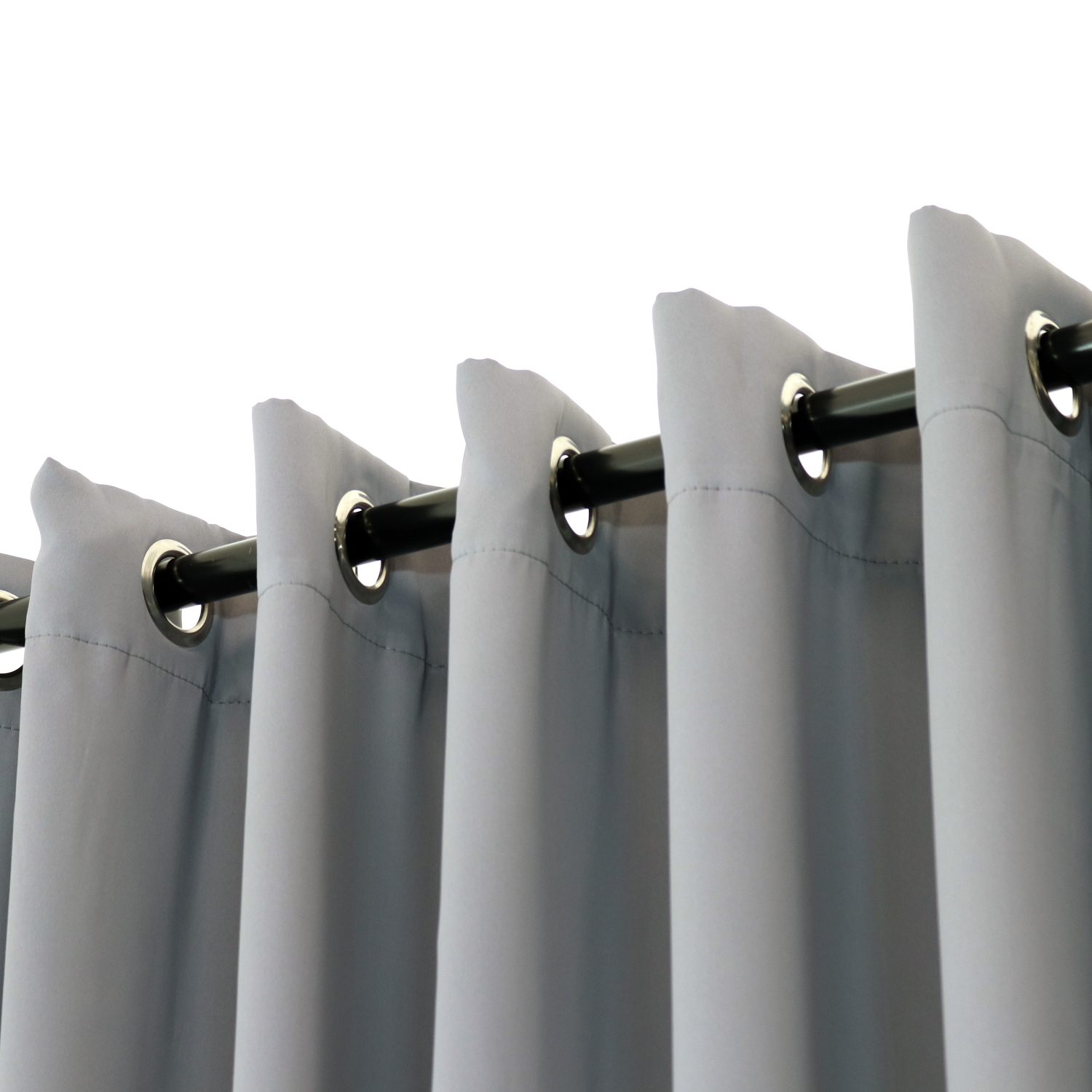 2 panneaux de rideaux intérieurs et extérieurs avec dessus à œillet - 52 x 84 po - gris