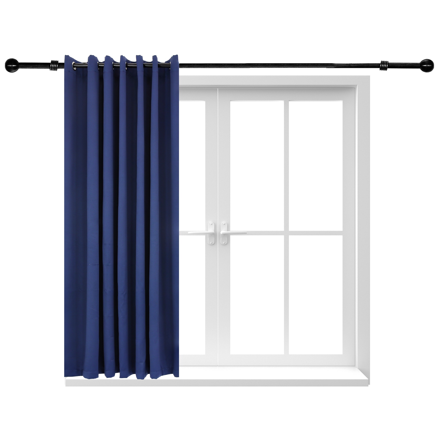 Sunnydaze Outdoor Blackout Curtain Panel - Blue - 100 in x 84 in