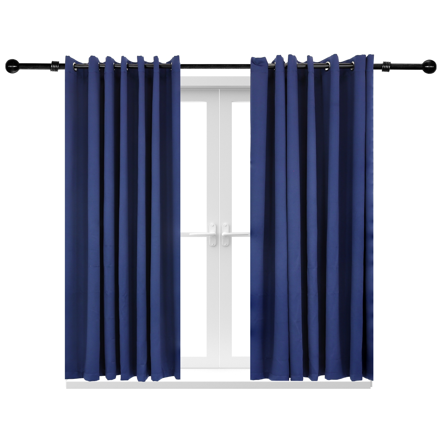 Sunnydaze Outdoor Blackout Curtain Panel - Blue - 100 in x 84 in - Set of 2