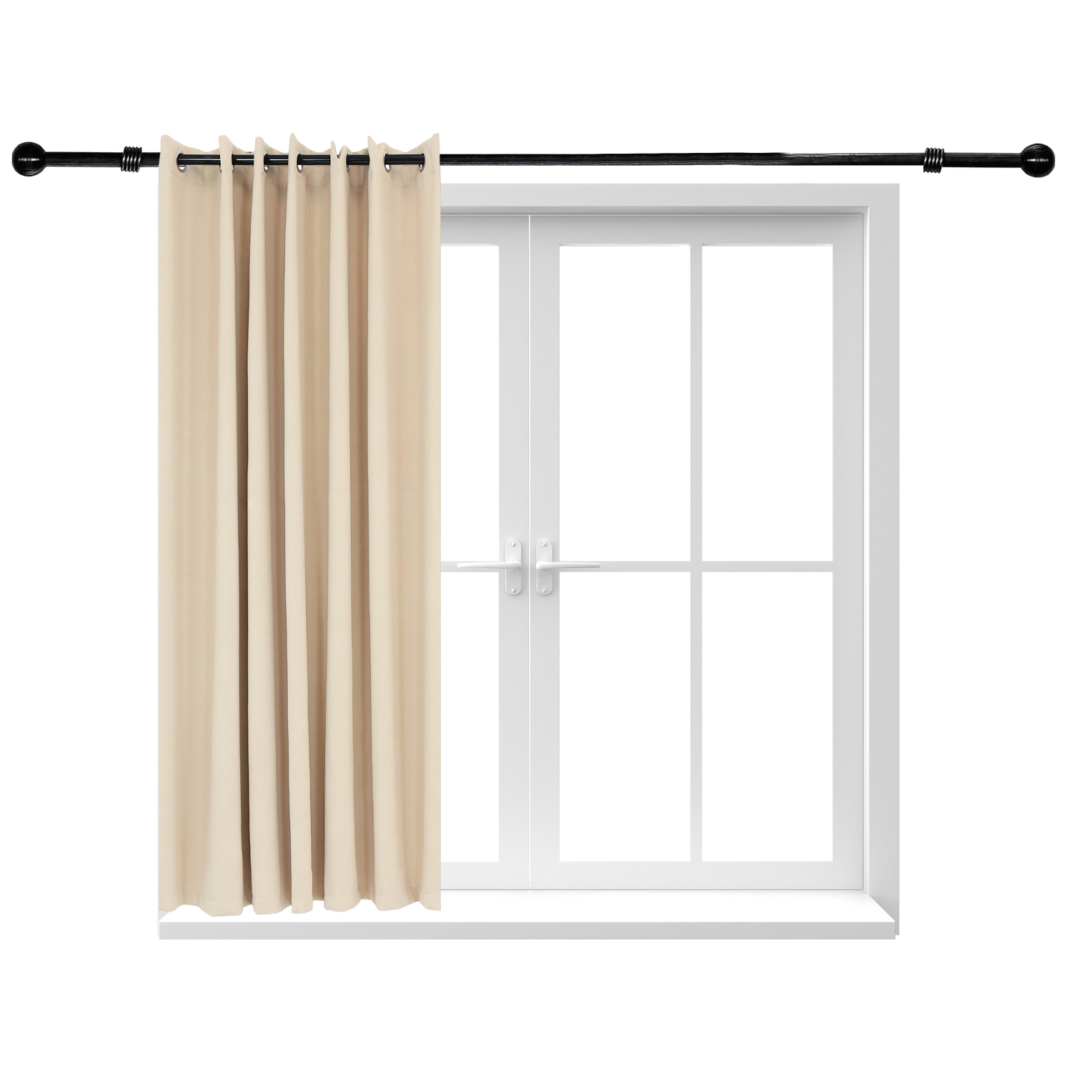 Sunnydaze Room Darkening Curtain Panel - Beige - 100 in x 84 in