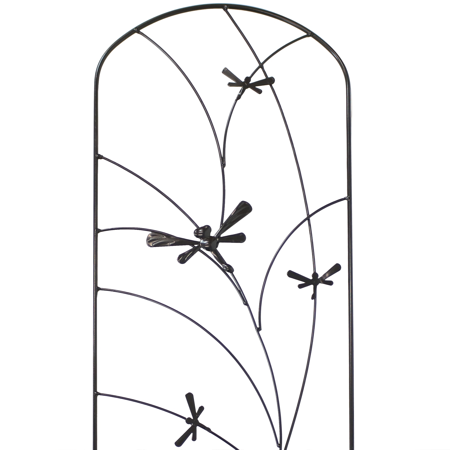 Sunnydaze 55 in Steel Dragonfly Delight Garden Plant Trellis - Set of 2