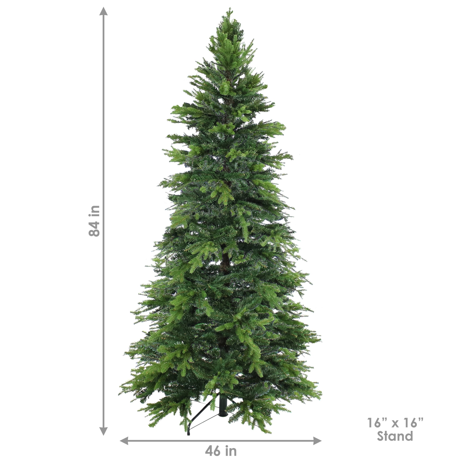 Sunnydaze Slim and Stately Indoor Unlit Artificial Christmas Tree - 7 ft
