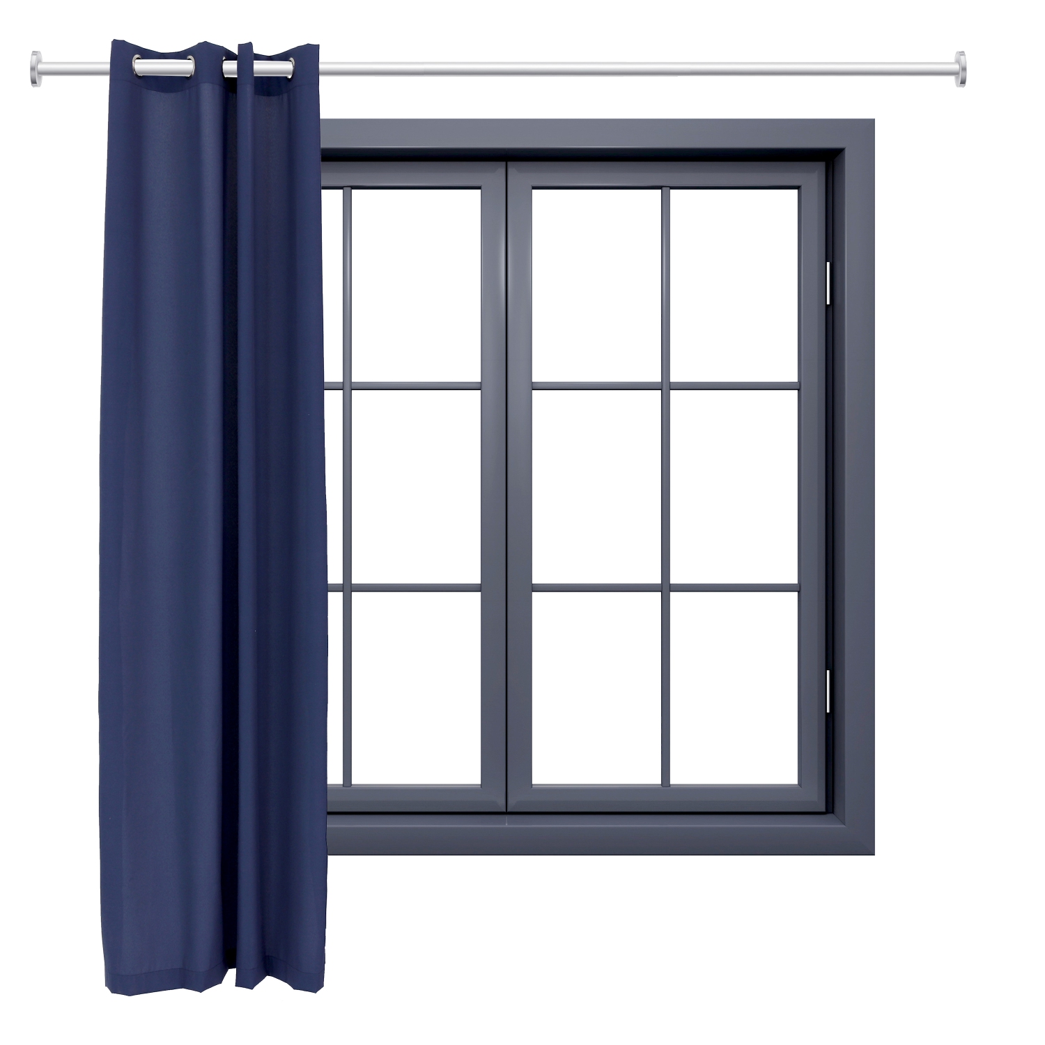 Sunnydaze Modern Outdoor Curtain Panel - Blue - 52 in x 96 in