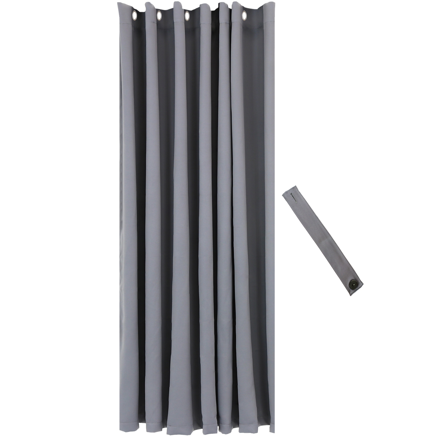 Panneau de rideau d'extérieur Sunnydaze, gris, 100 x 84 po