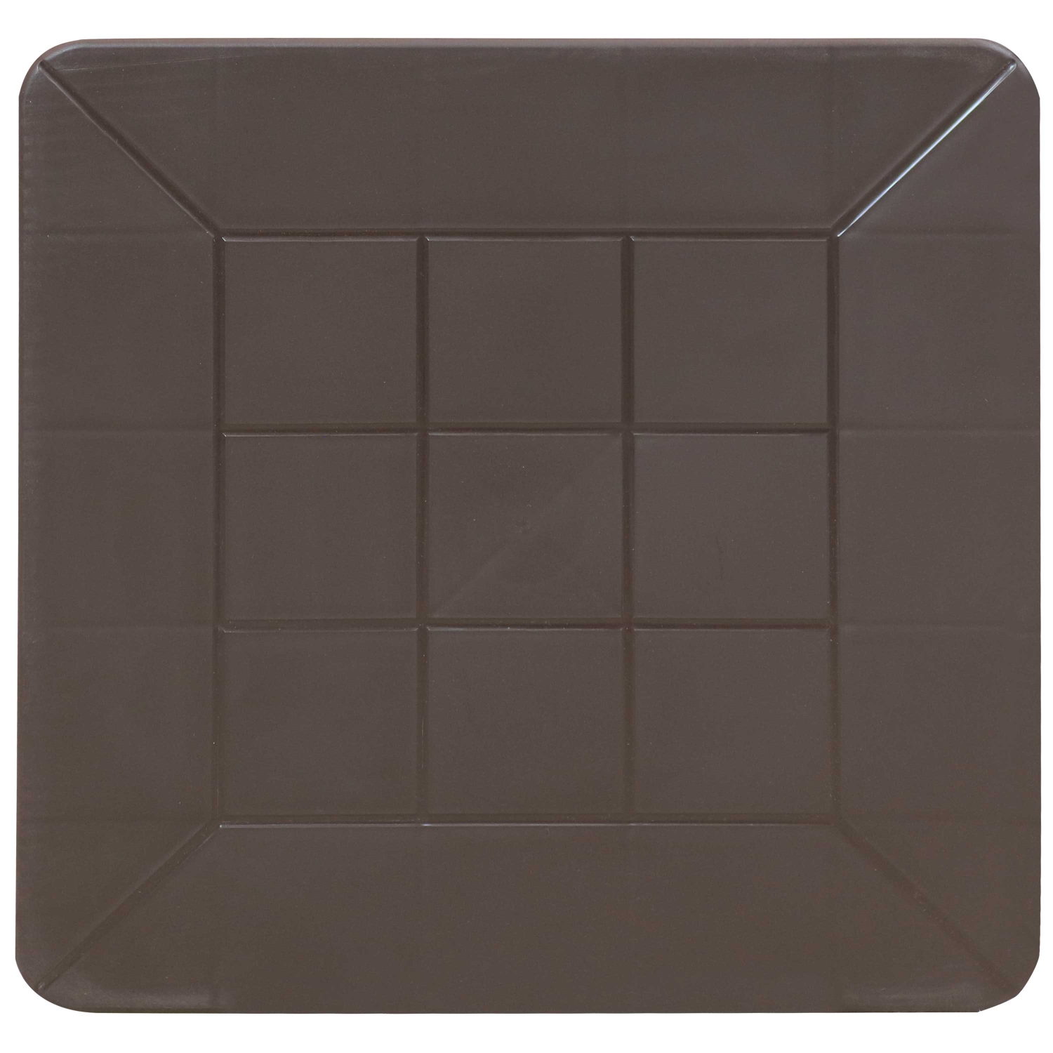 Sunnydaze 18.5 in Plastic Square Patio Side Table - Brown - Set of 2