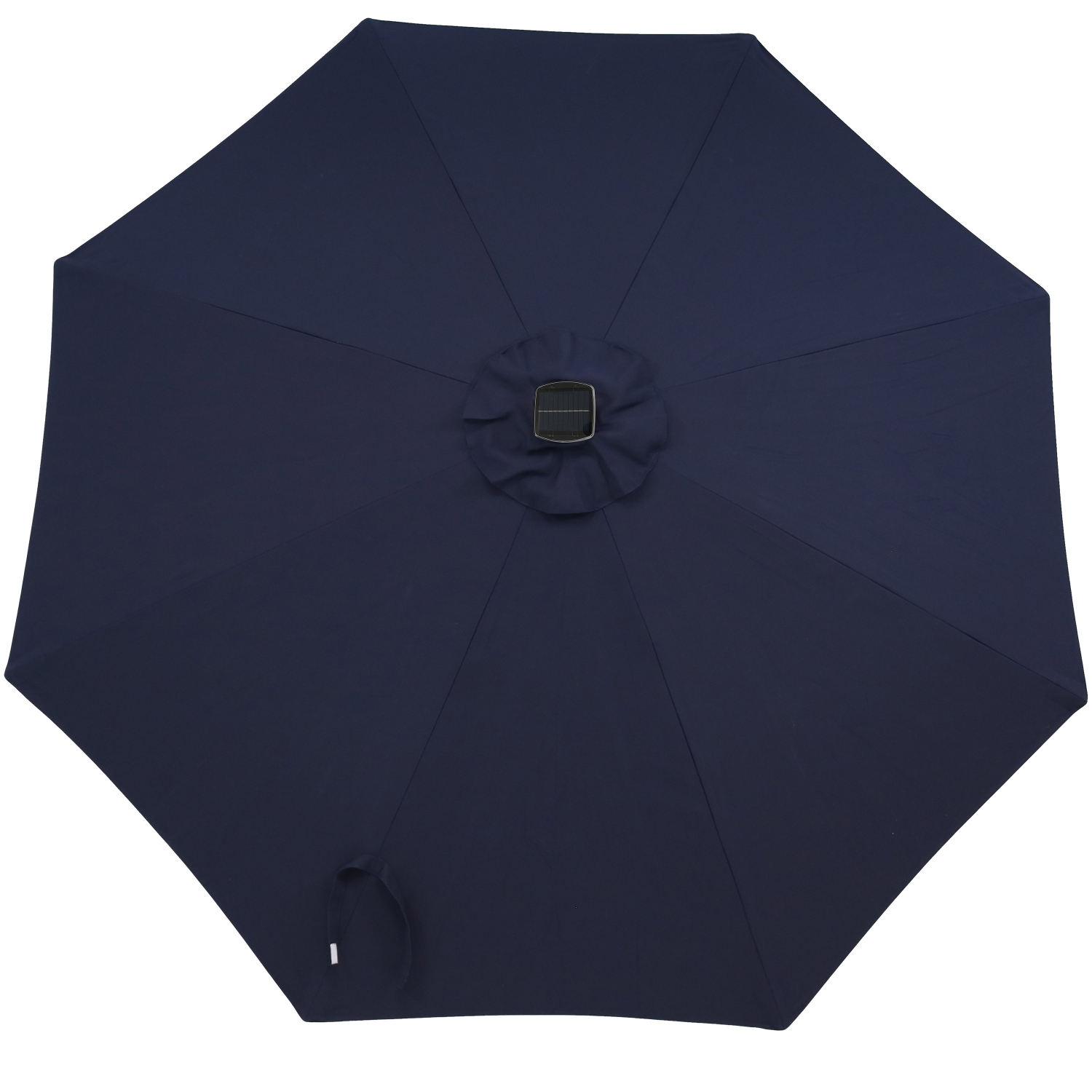Sunnydaze 9 ft Solar Sunbrella Patio Umbrella with Tilt - Navy Blue