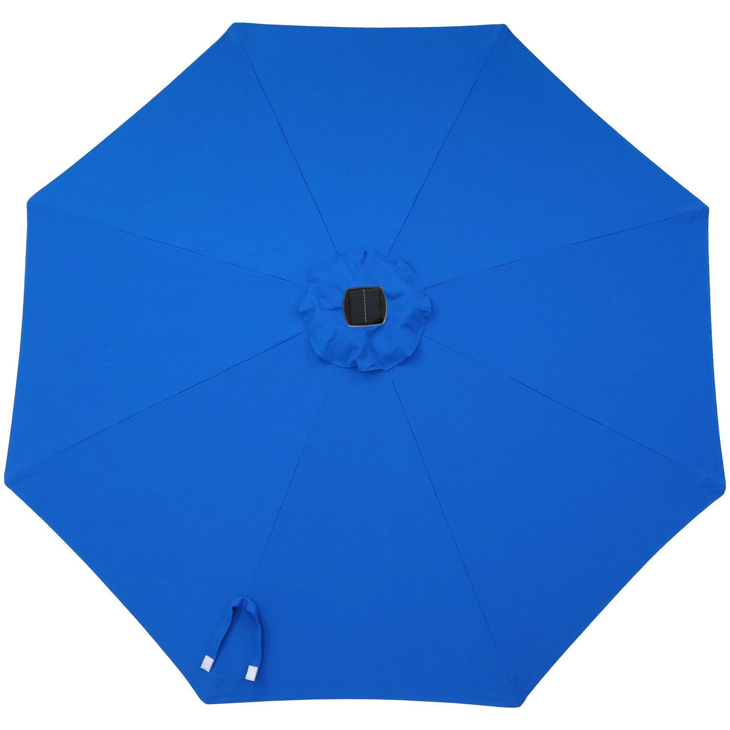 Sunnydaze 9 ft Solar Sunbrella Patio Umbrella with Tilt - Pacific Blue