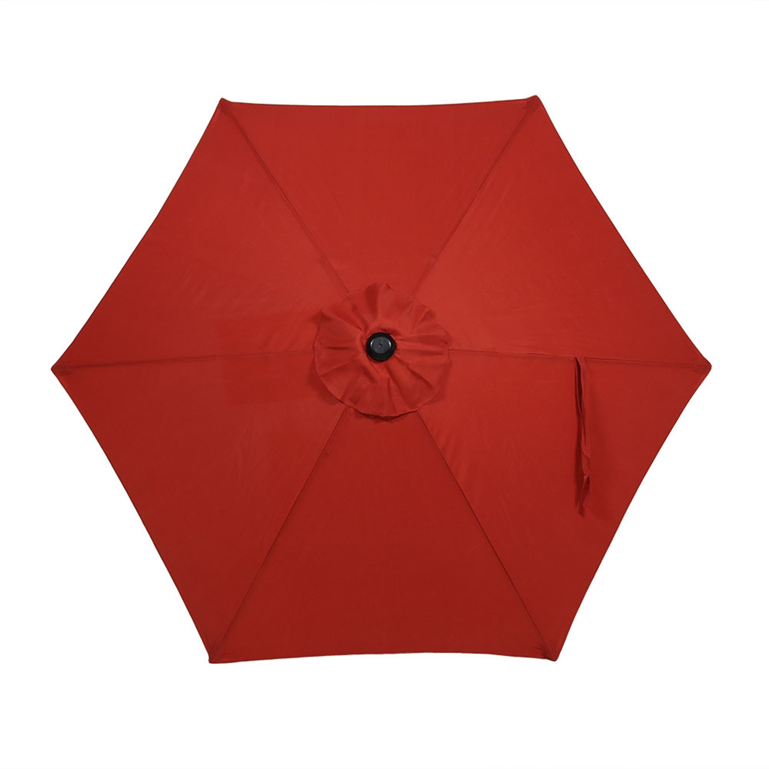 Parasol de patio en aluminium Sunnydaze avec bascule et manivelle - Orange brûlé - 7,5 pieds