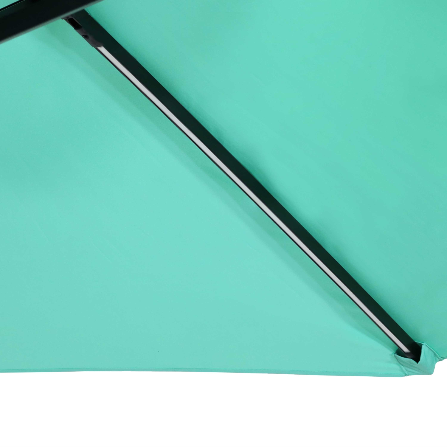 Sunnydaze 9.5 ft Solar Cantilever Offset Patio Umbrella - Seafoam