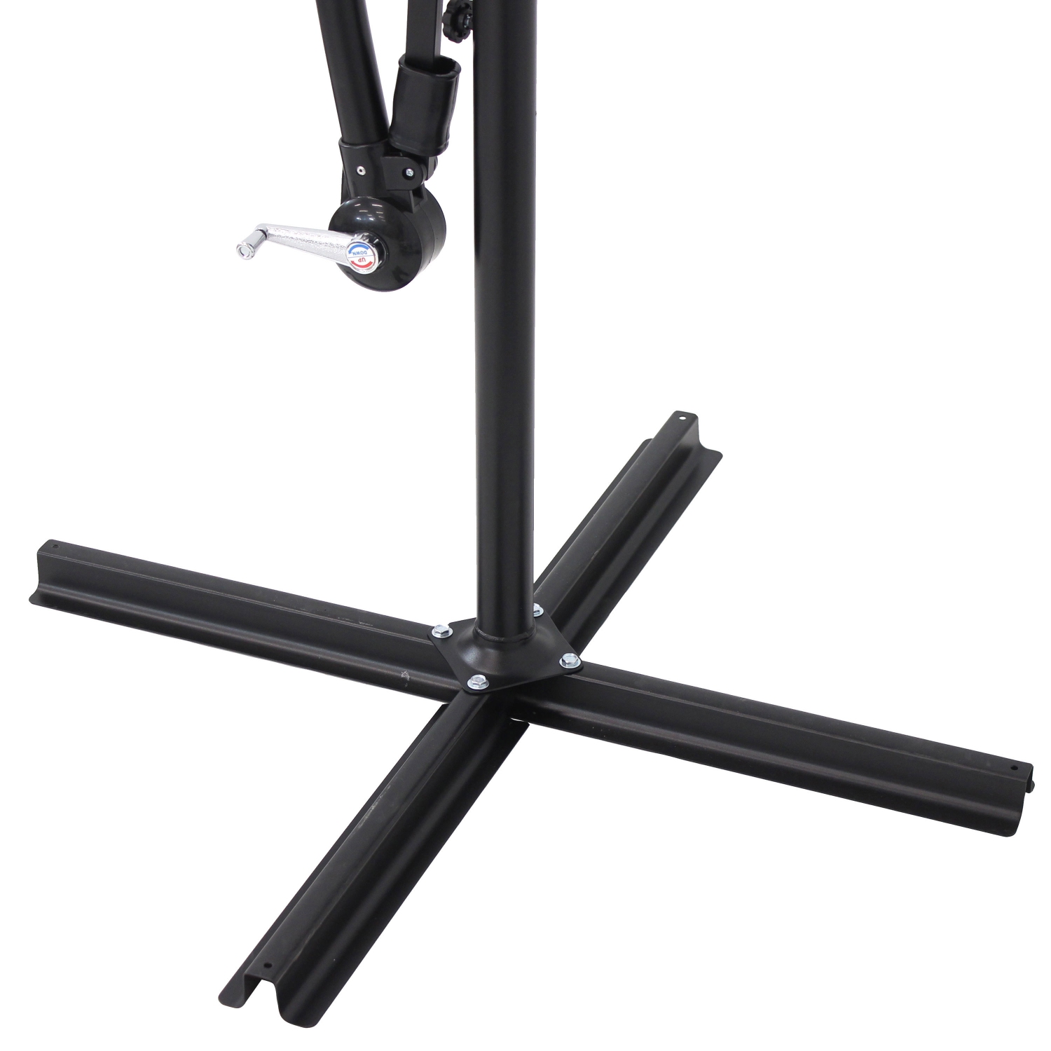 Sunnydaze 9.5 ft Solar Cantilever Offset Patio Umbrella - Seafoam