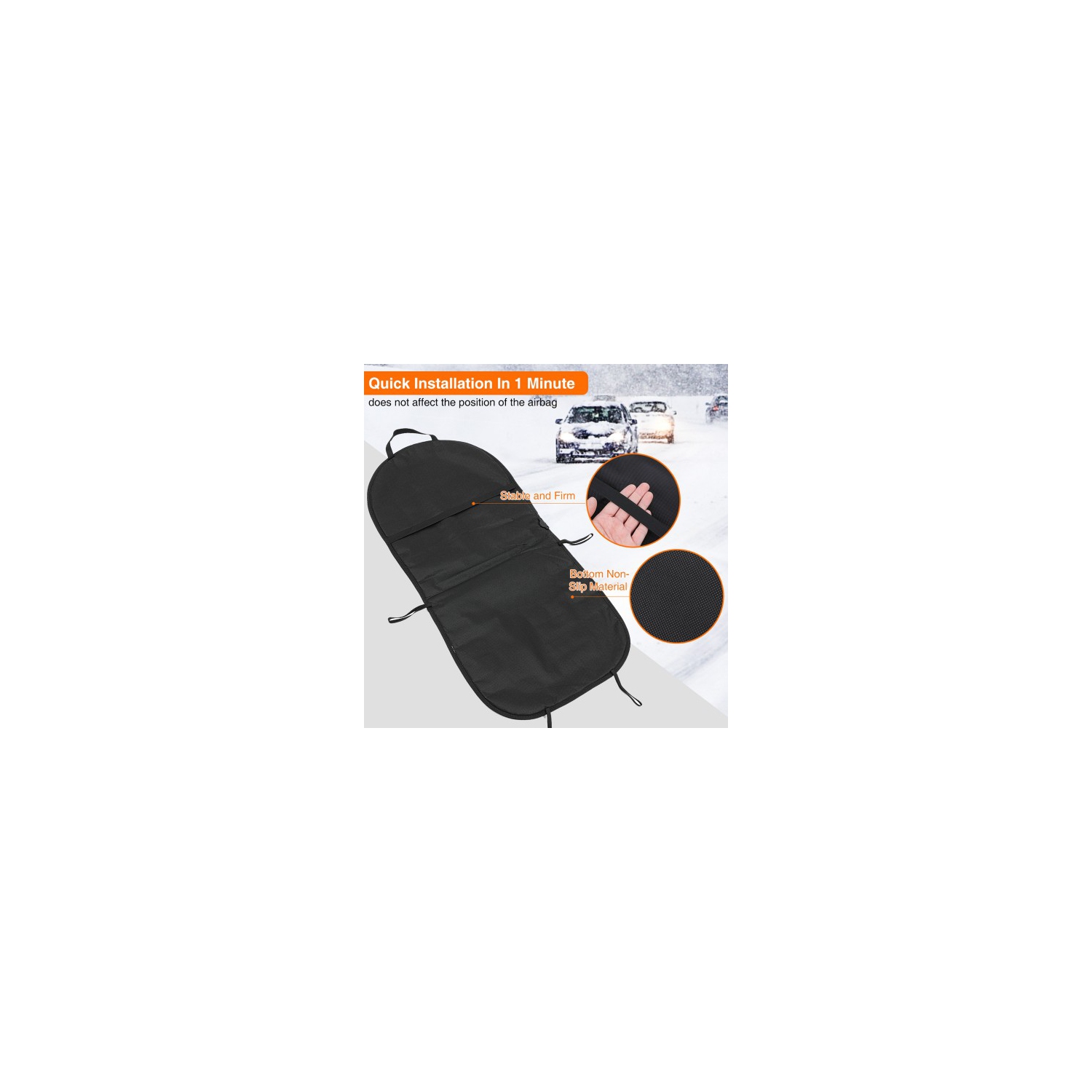 Audew 12V Cigarette Lighter Powered Car Heated Seat Cushion(1 Pair)