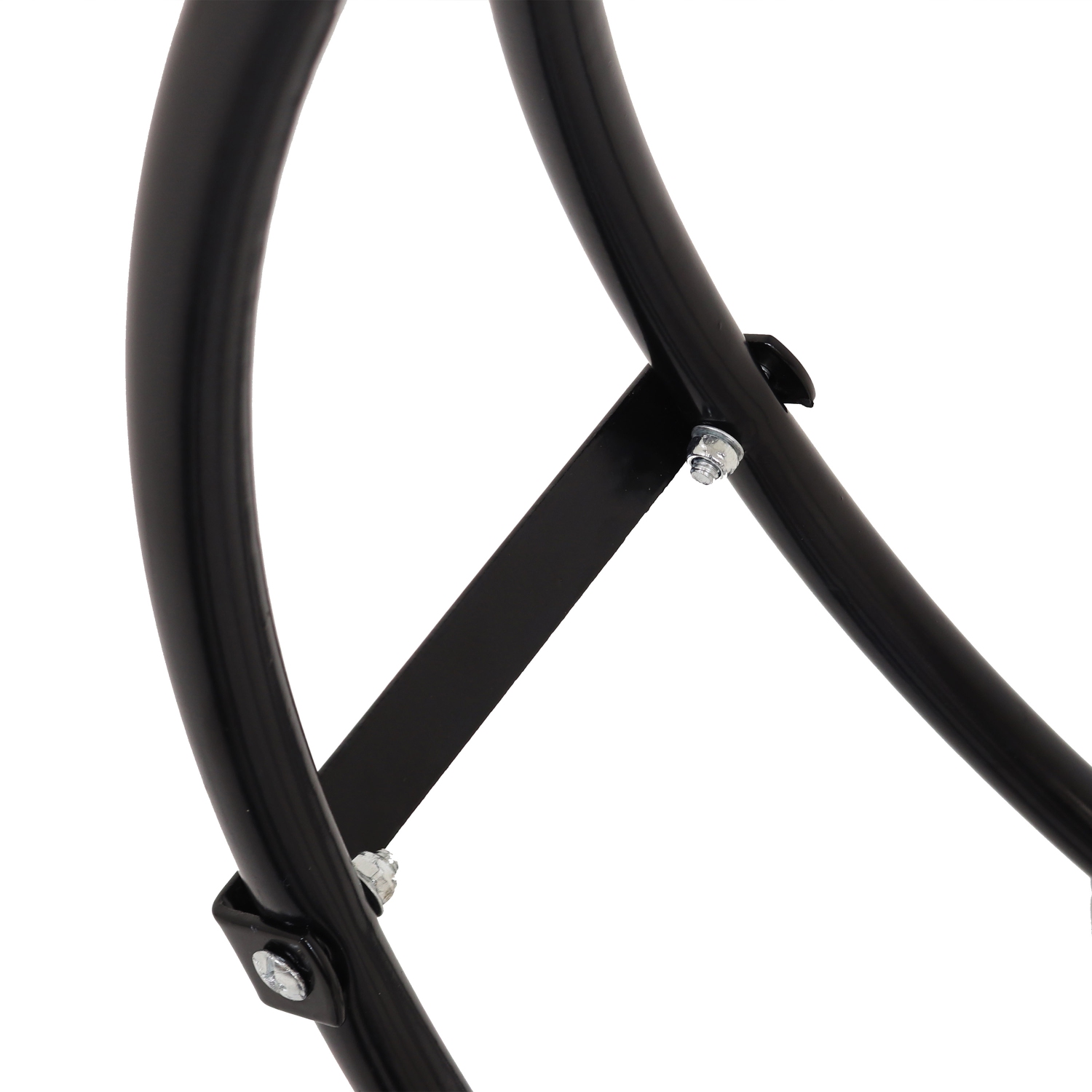 Sunnydaze 48 in Black Powder-Coated Steel Firewood Log Hoop Rack