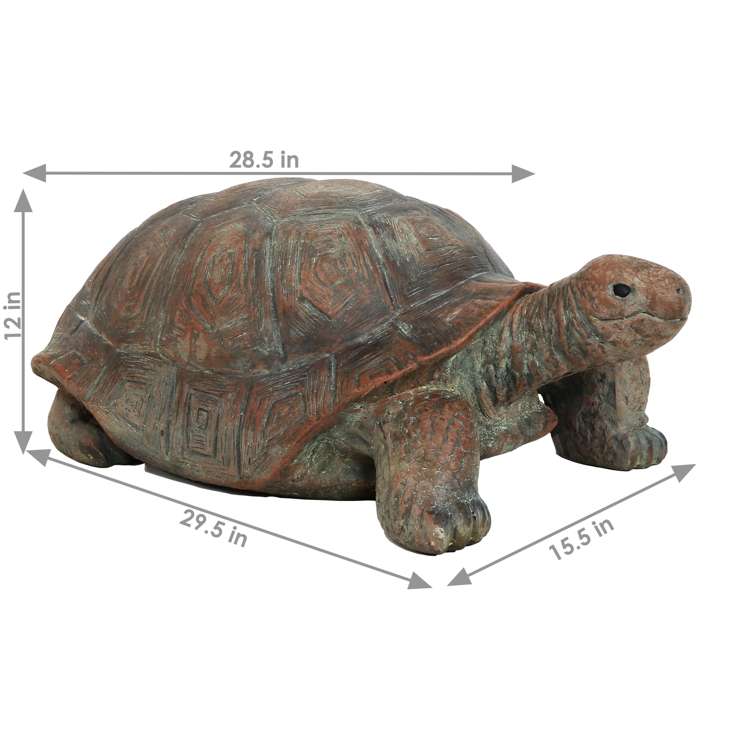 Statue de jardin intérieur/extérieur Tortue de Sunnydaze Talia, 12 po