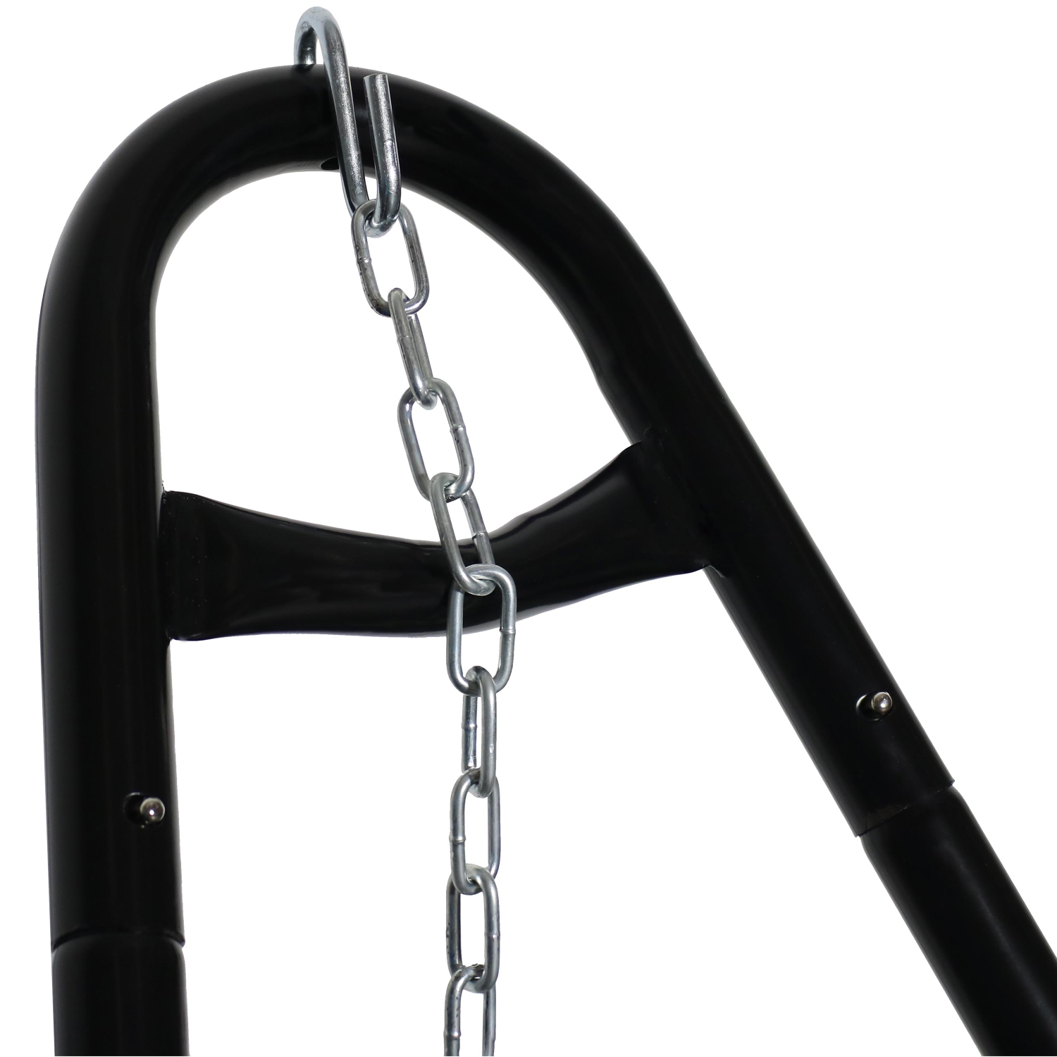 Sunnydaze Powder-Coated Steel Universal Hammock Stand - Black - 124 in