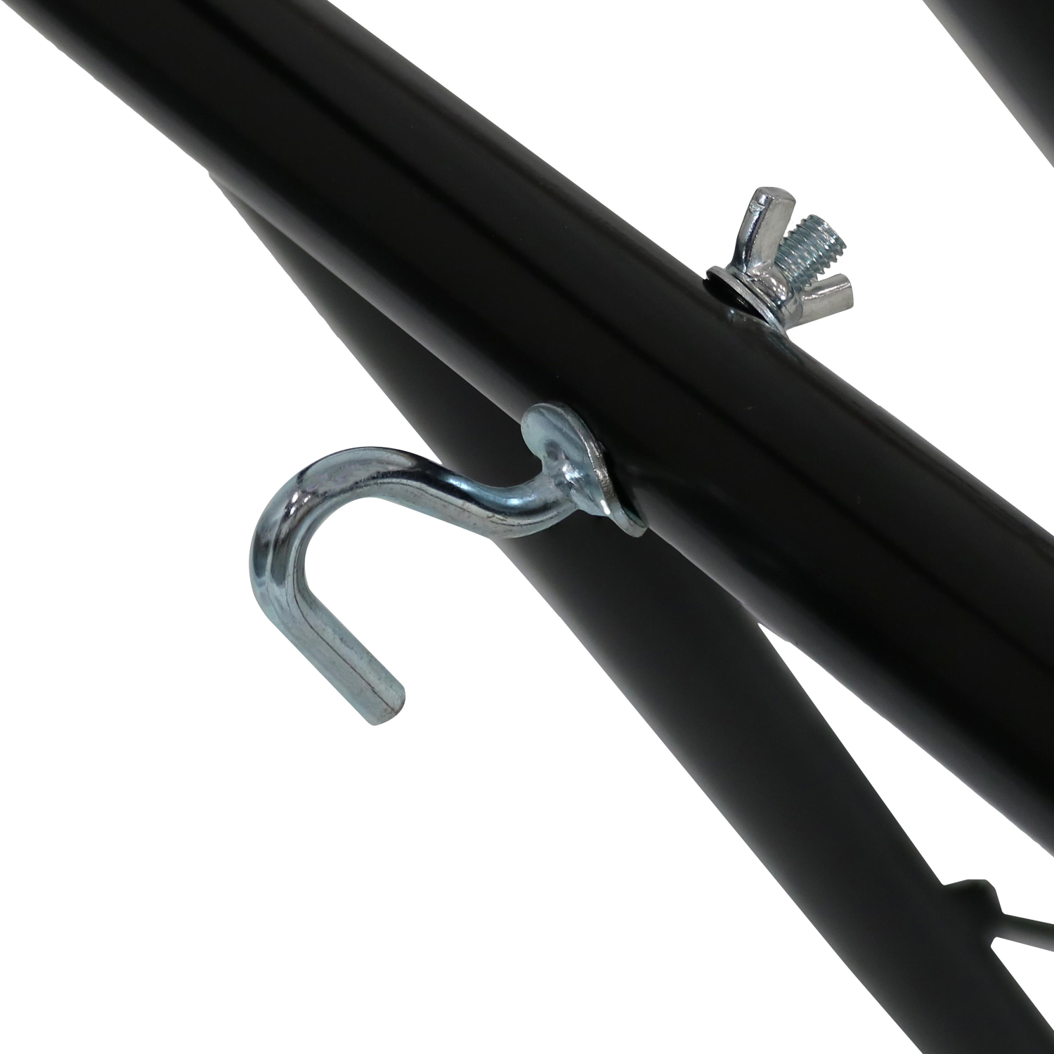 Sunnydaze Powder-Coated Steel Universal Hammock Stand - Black - 124 in