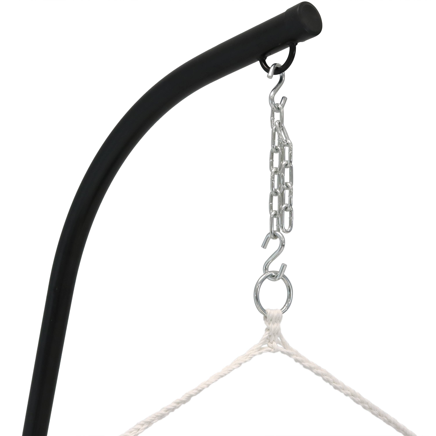 Sunnydaze Polyester Victorian Hammock Chair with Steel C-Stand - Navy Blue