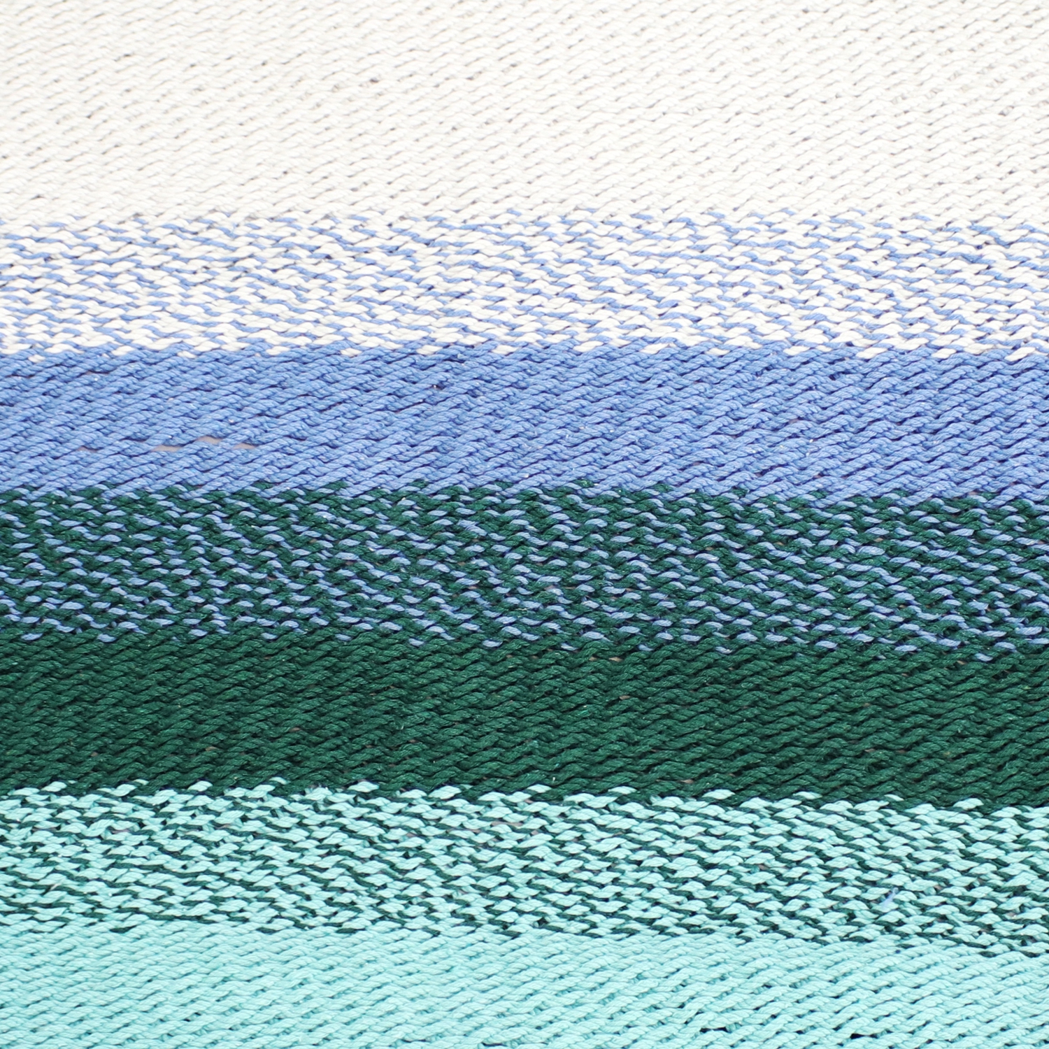 Sunnydaze Large Woven Hammock with Spreader Bar and Fringe - Lagoon Stripes