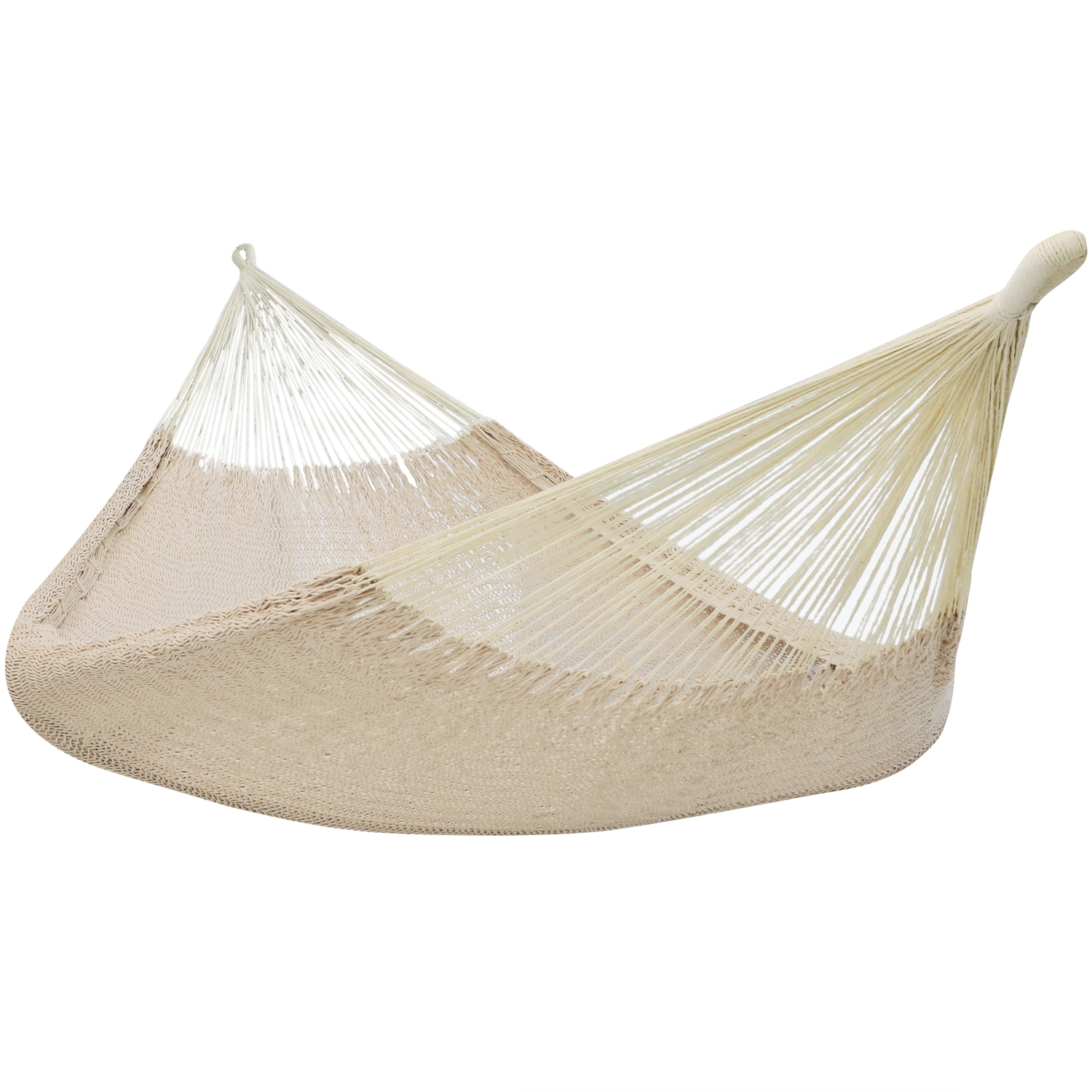 Sunnydaze 2-Person Cotton and Nylon Woven Fabric Hammock - Natural